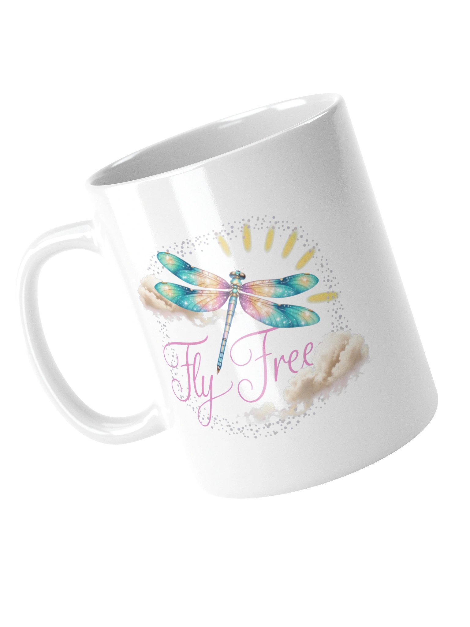 Fly Free Dragonfly Coffee Mug – Inspirational Nature Quote product image (14)