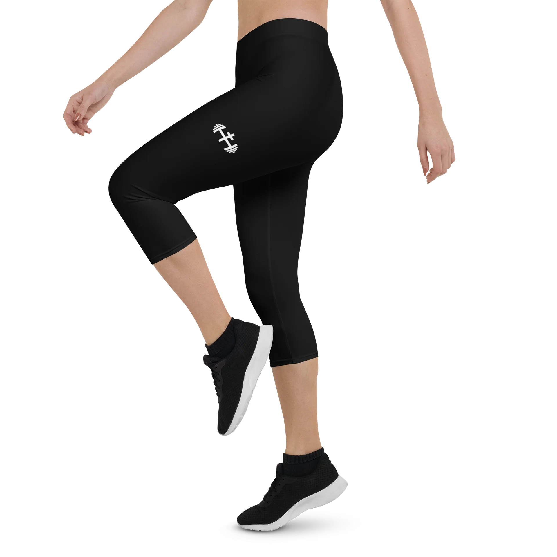 His House Womens Performance Crop Leggings - Black product image (4)