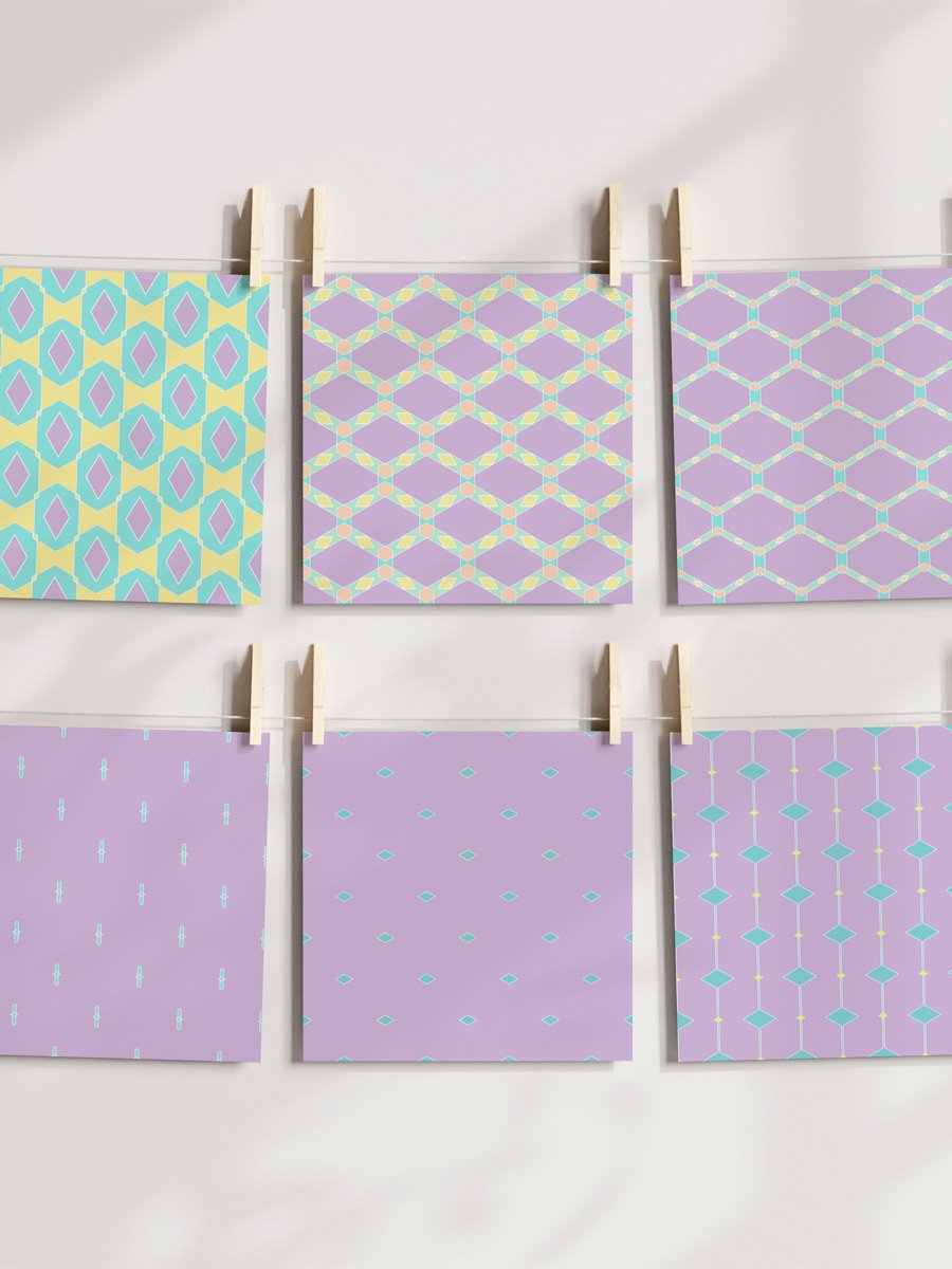 Abstract Pastels Pattern Pack 12 - Purple Fun product image (5)