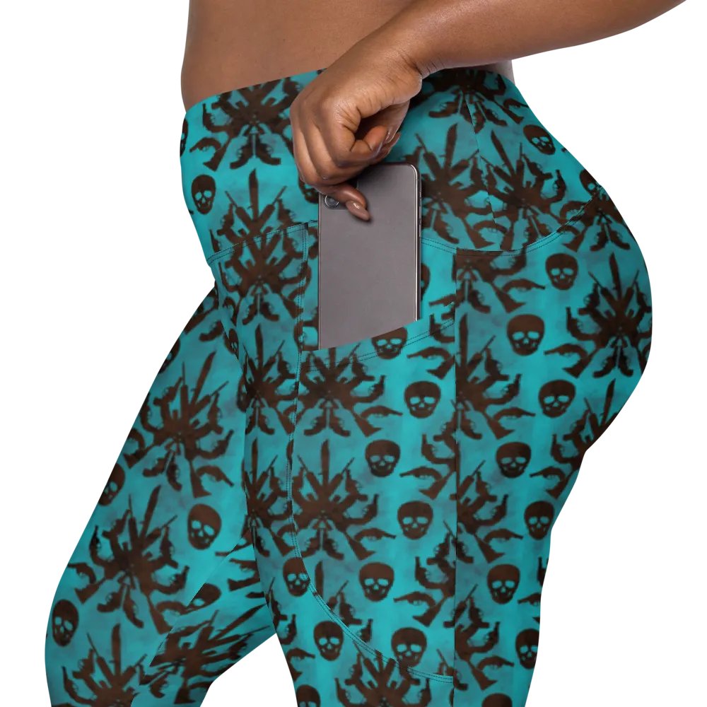 Gothic 2A High Waist Pocket Leggings - Teal product image (12)