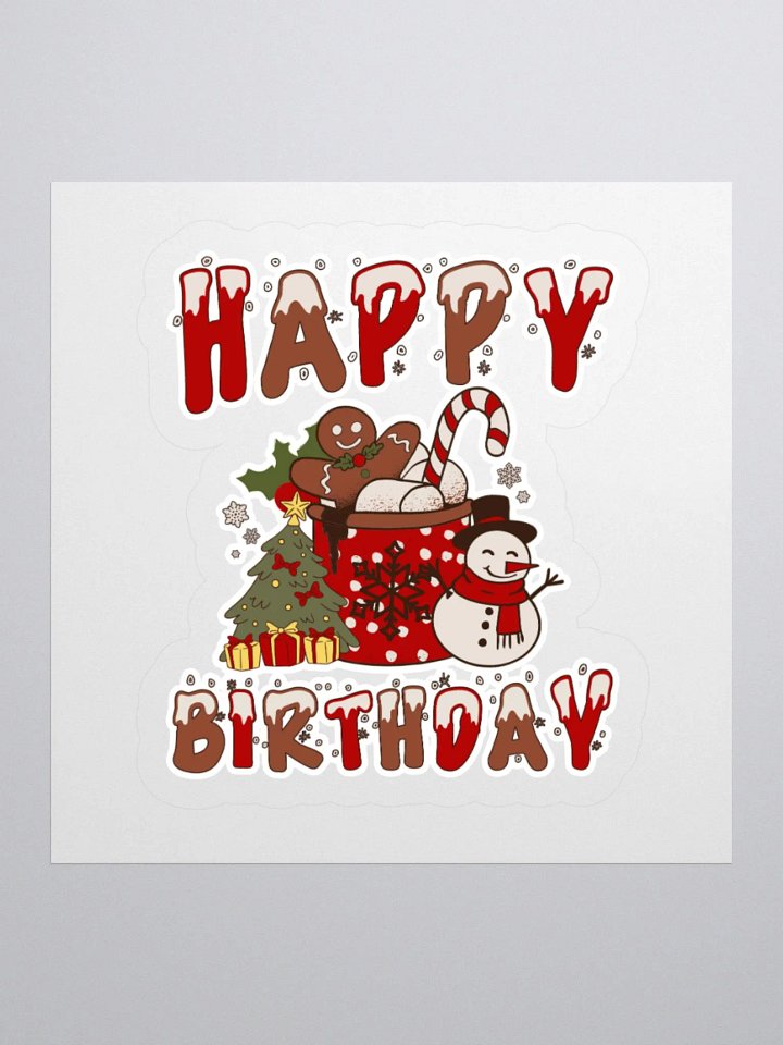 Happy Birthday (Christmas) Sticker product image (1)
