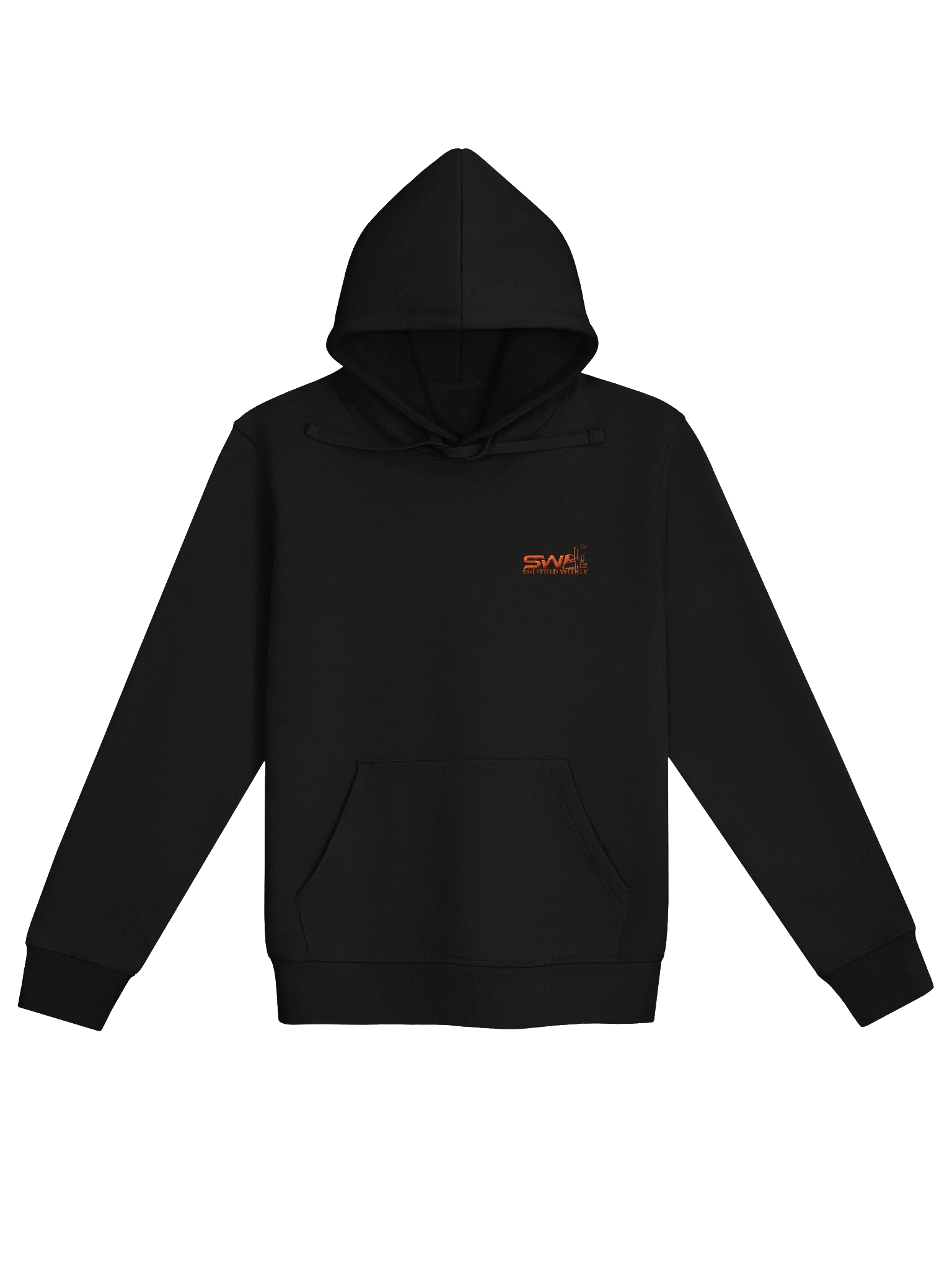 Embroidered SW Hoodie - Black/Orange (Chest) product image (1)
