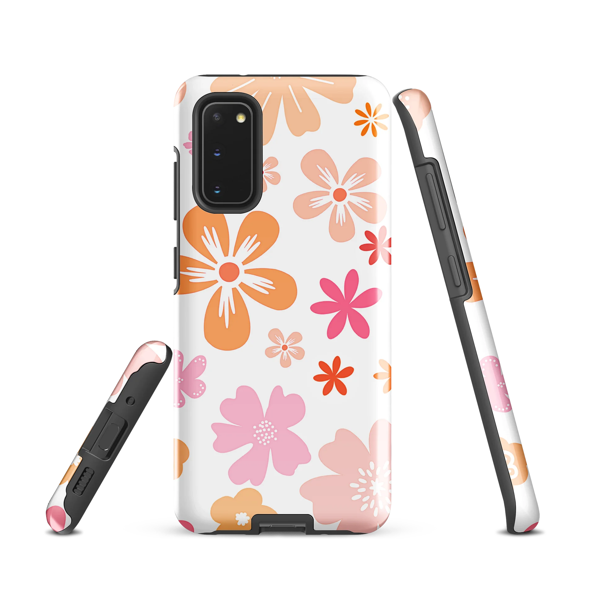 HAPPY SUMMER FLOWERS PINK Samsung Tough Case product image (1)
