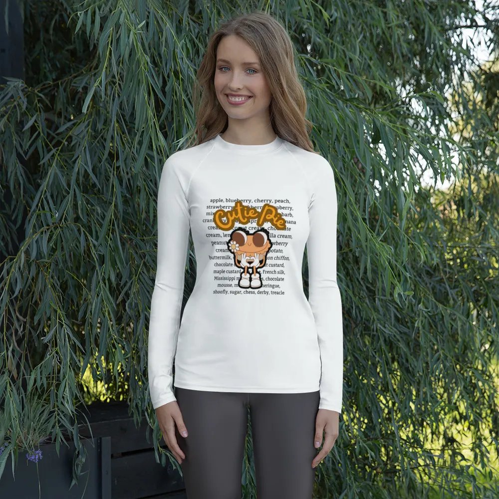 Cutie Pie Print Women's Rash Guard product image (7)
