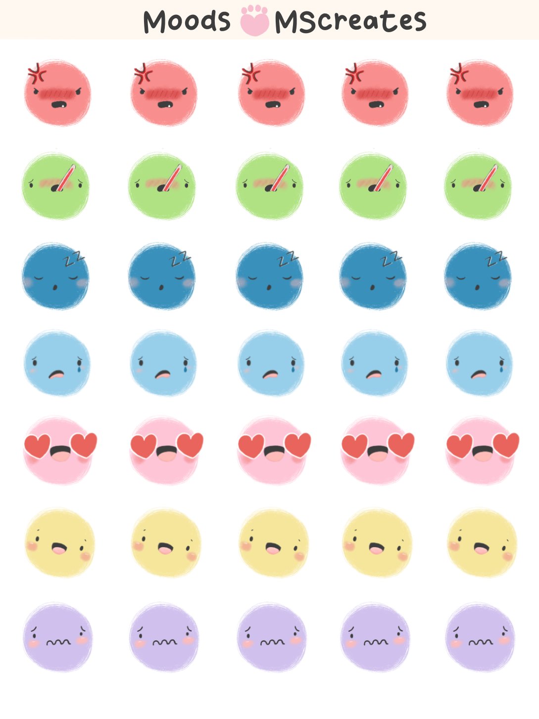 Mood Tracker Sticker Sheet product image (1)