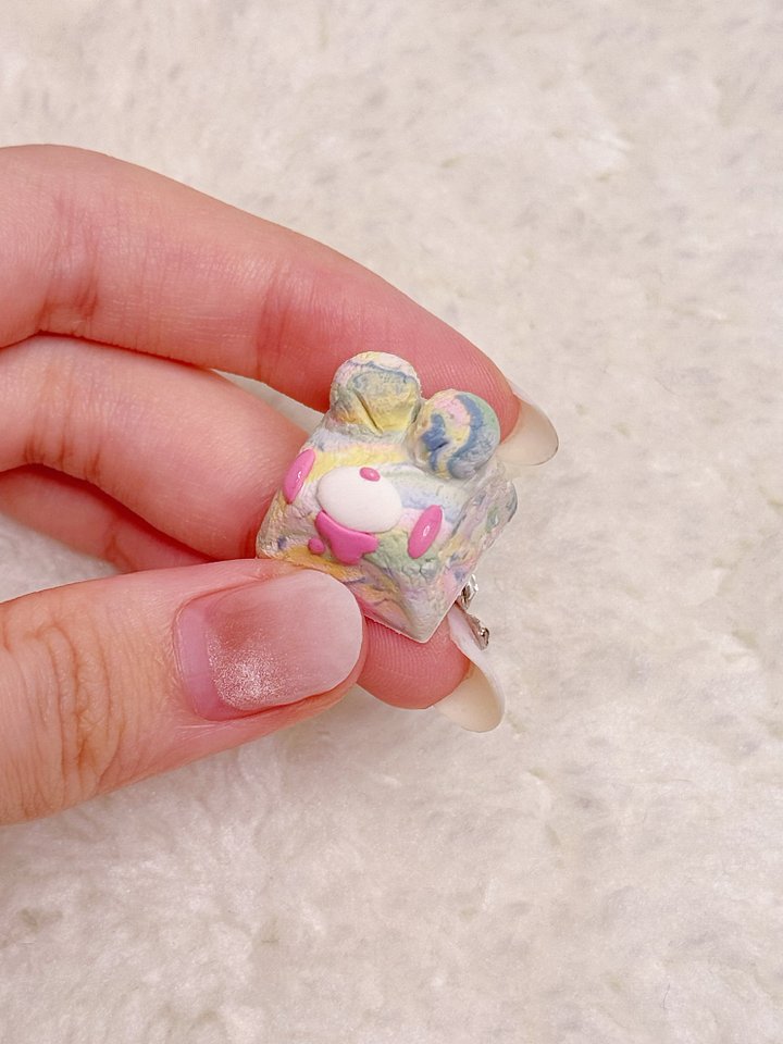 Tie Dye Gloomy Bear Keycap product image (2)