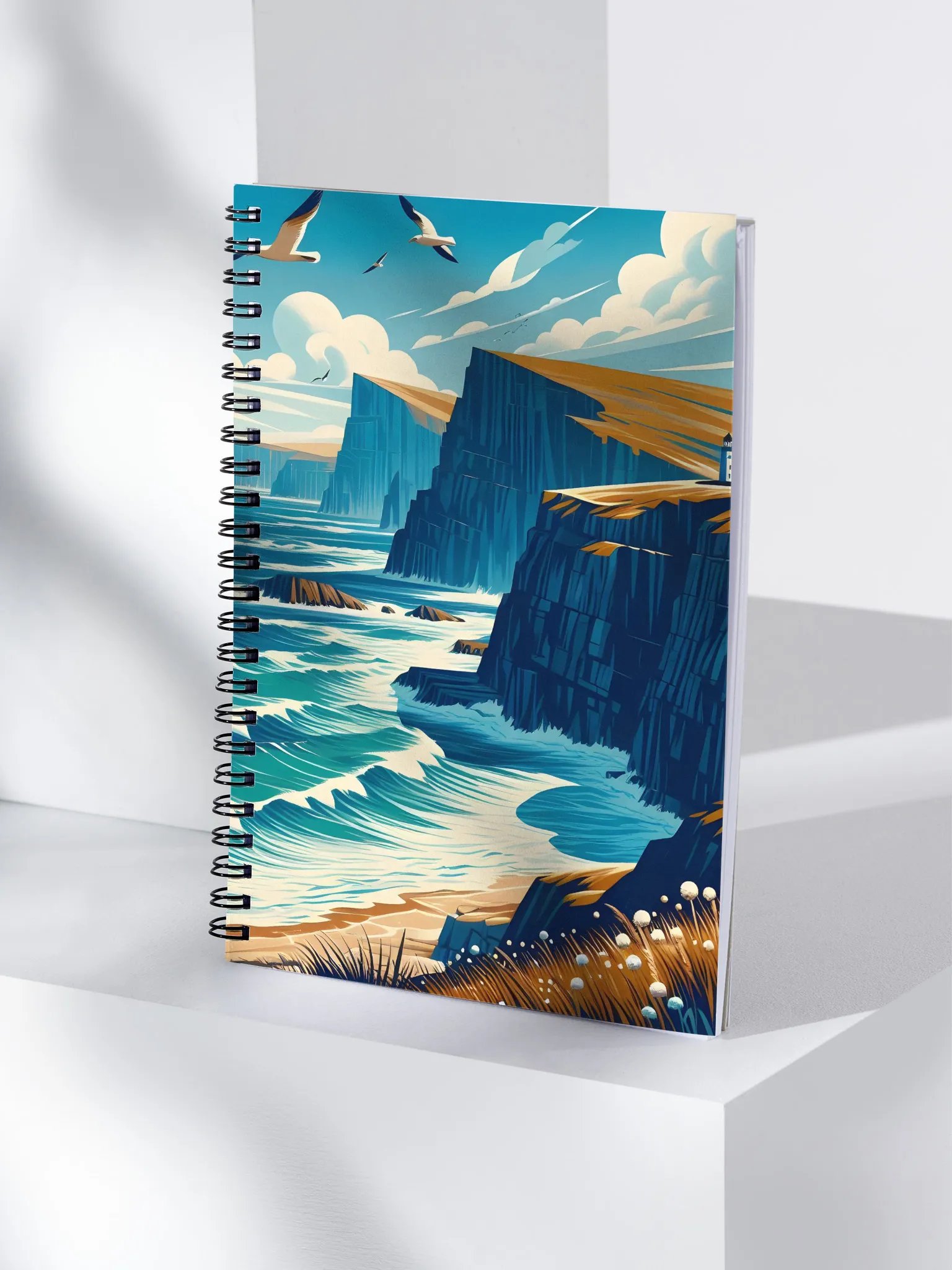 Sea Cliffs Spiral Doted Notebook product image (4)