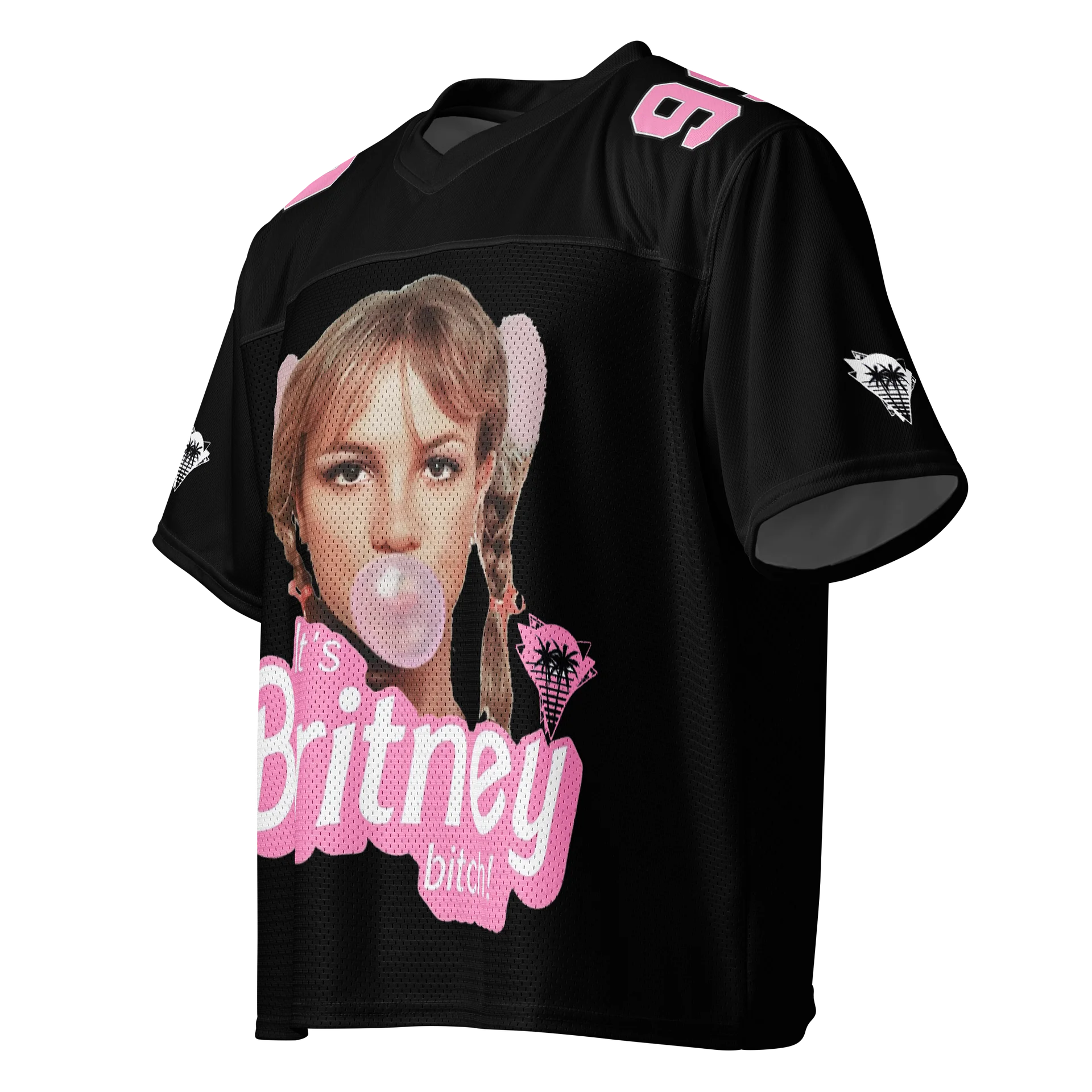 ITS BRITNEY BITCH FOOTBALL JERSEY BLACK product image (3)