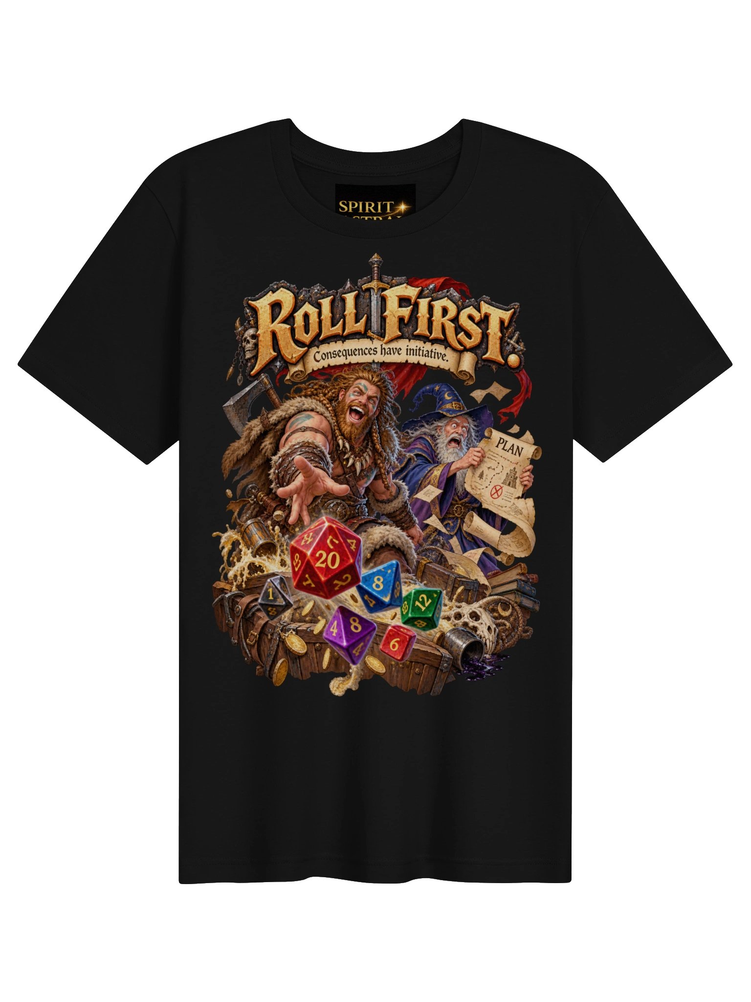 Roll First – Consequences Have Initiative Tee product image (1)