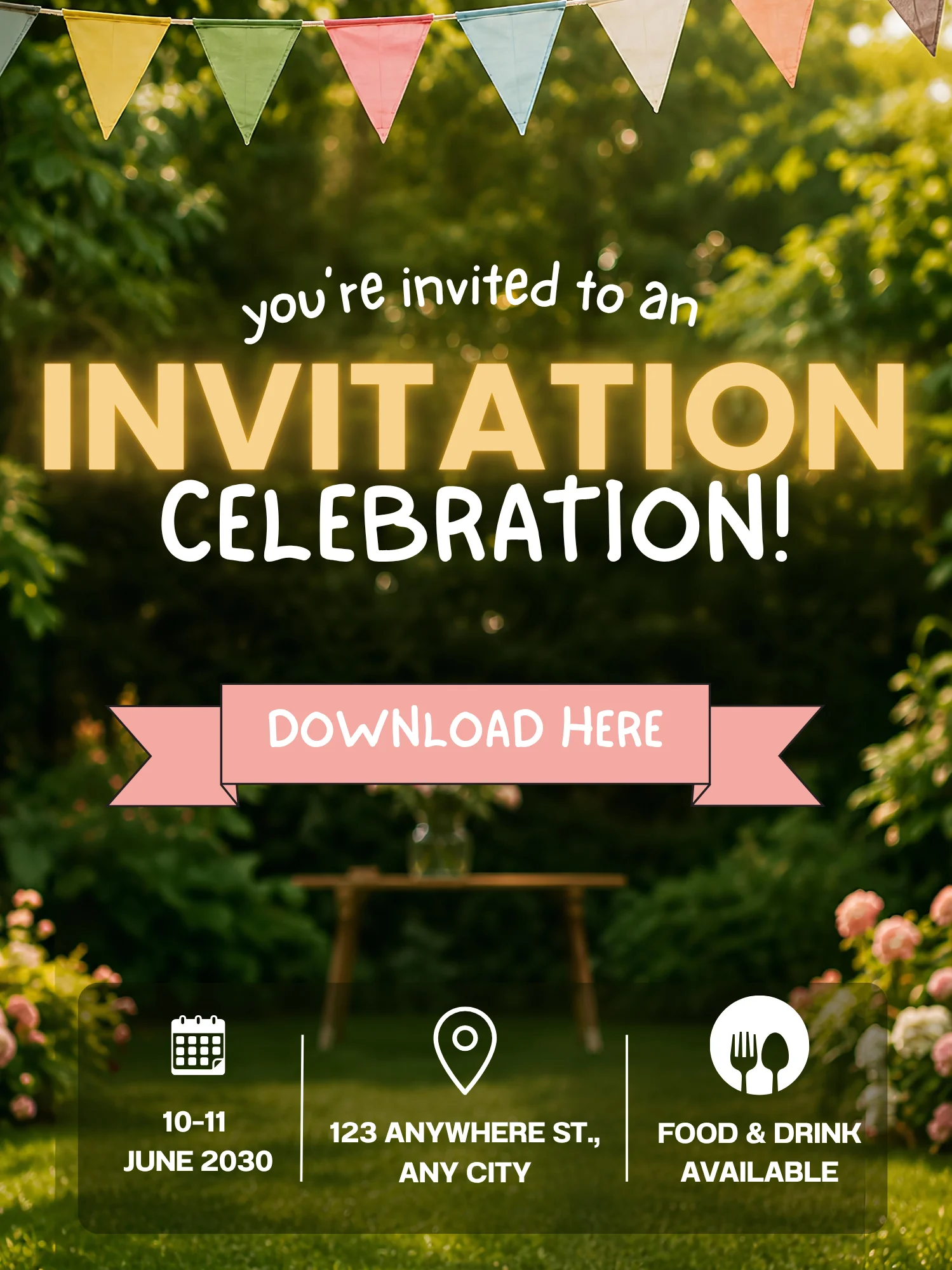 Customizable Invitation Templates: Wedding, Birthday, Holiday, Grand Opening, and More! product image (1)