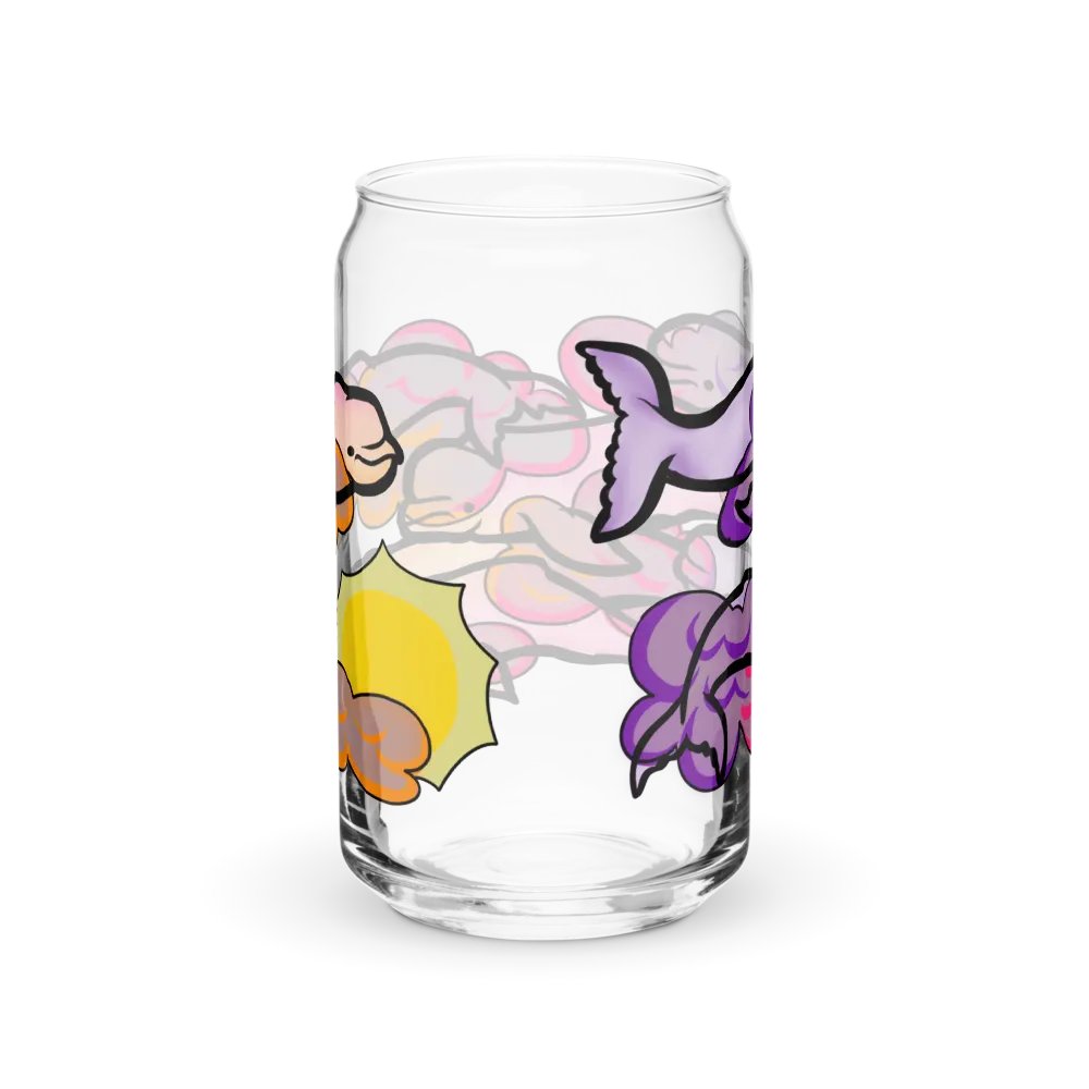 sunset beluga whales can-shaped glass product image (8)