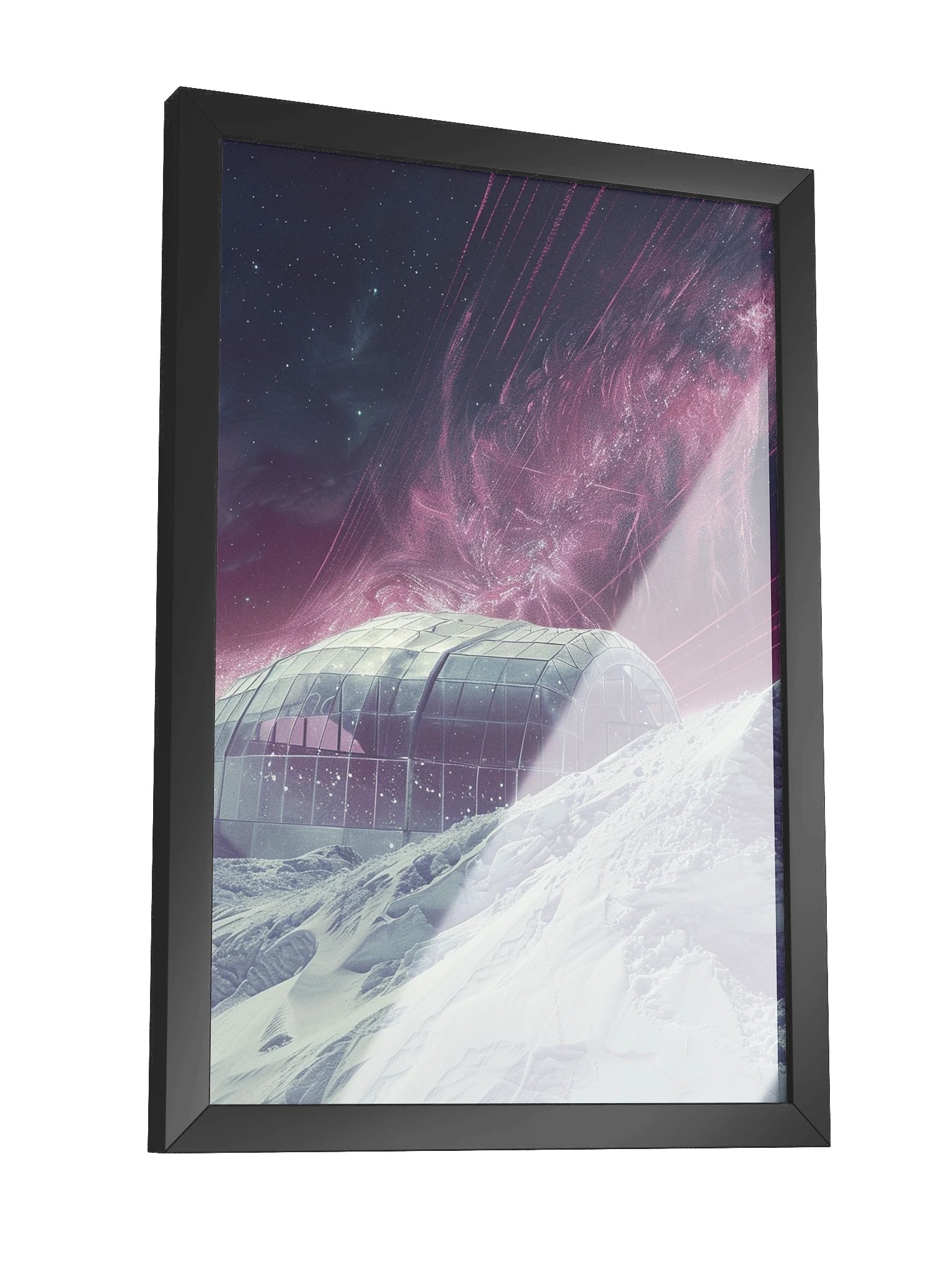 Muted Blue Greenhouse Module Framed poster product image (5)