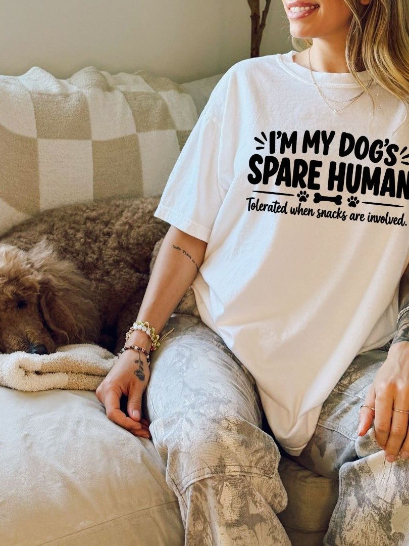 I’m My Dog’s Spare Human Women’s T-Shirt – Funny Dog Mom Bella+Canvas Tee product image (61)