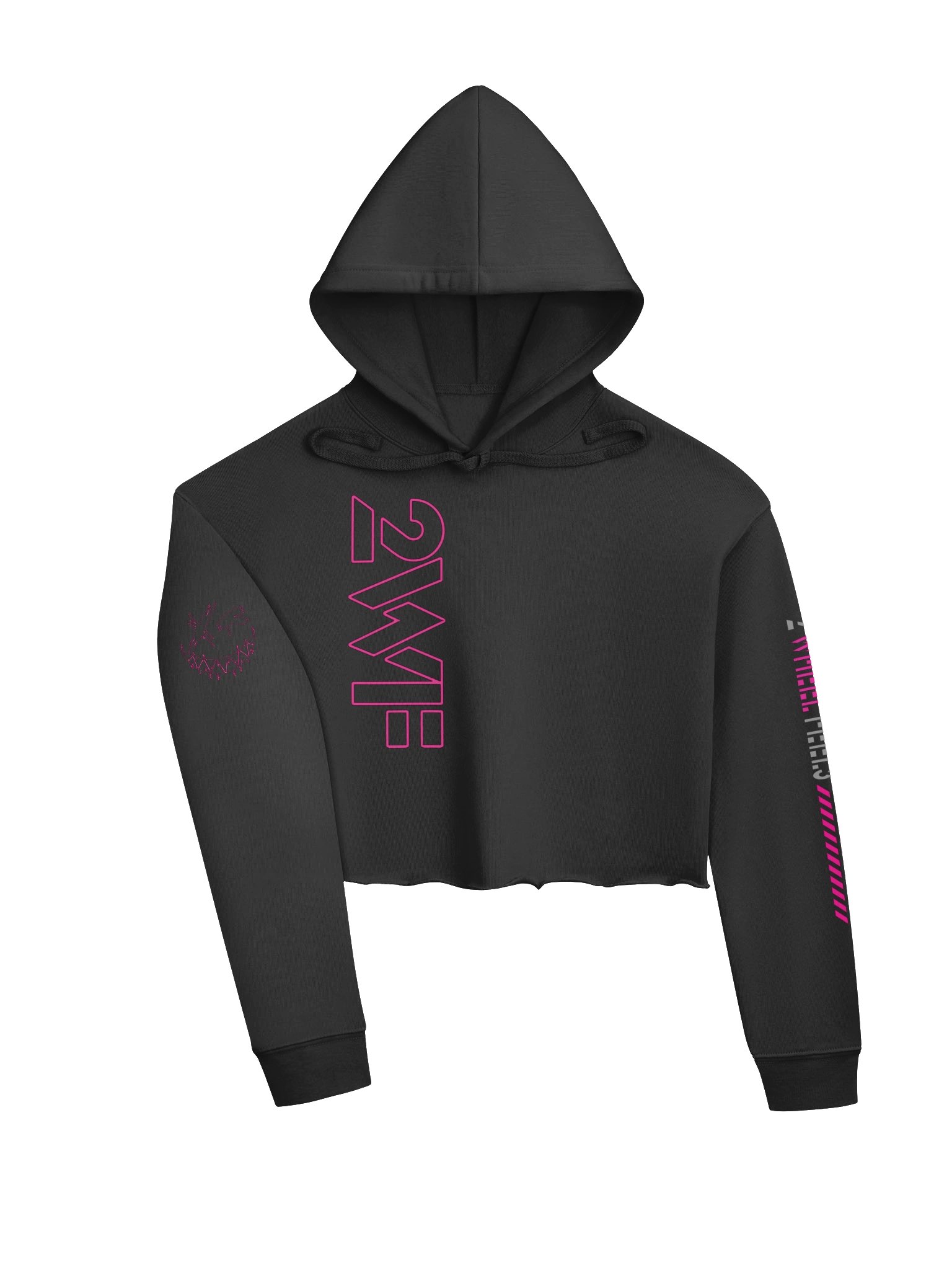 Neon Pink NewJeans Crop Hoodie product image (7)