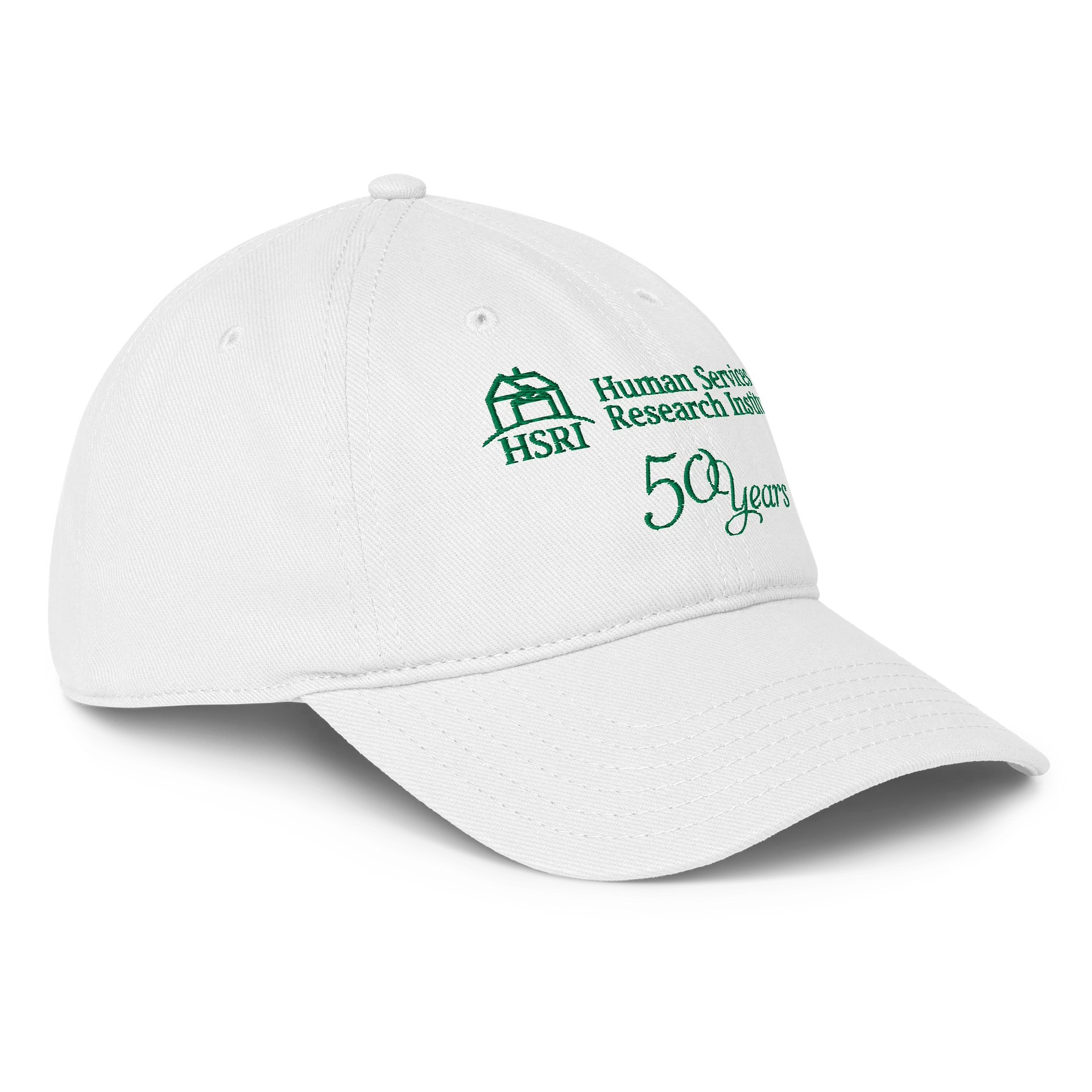 HSRI 50th Anniversary Baseball Hat - White - Embroidered product image (4)