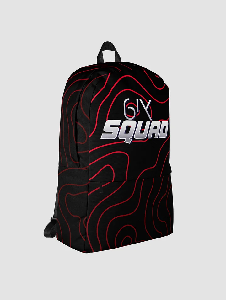 6ix Squad Backpack - Black & Red Topography product image (2)
