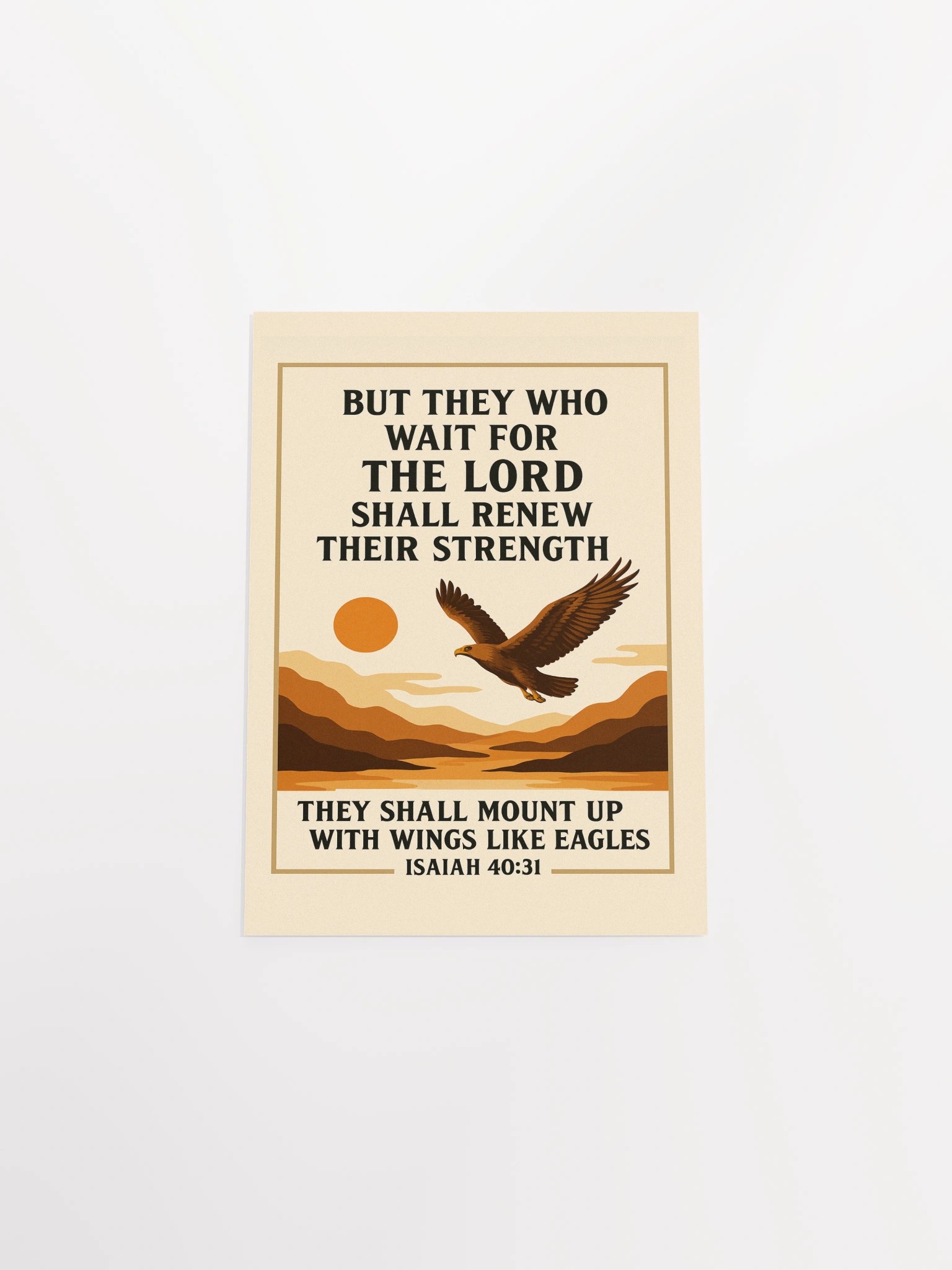 Isaiah 40:31 Vintage Christian Poster – Soar on Wings Like Eagles Scripture Wall Art product image (4)