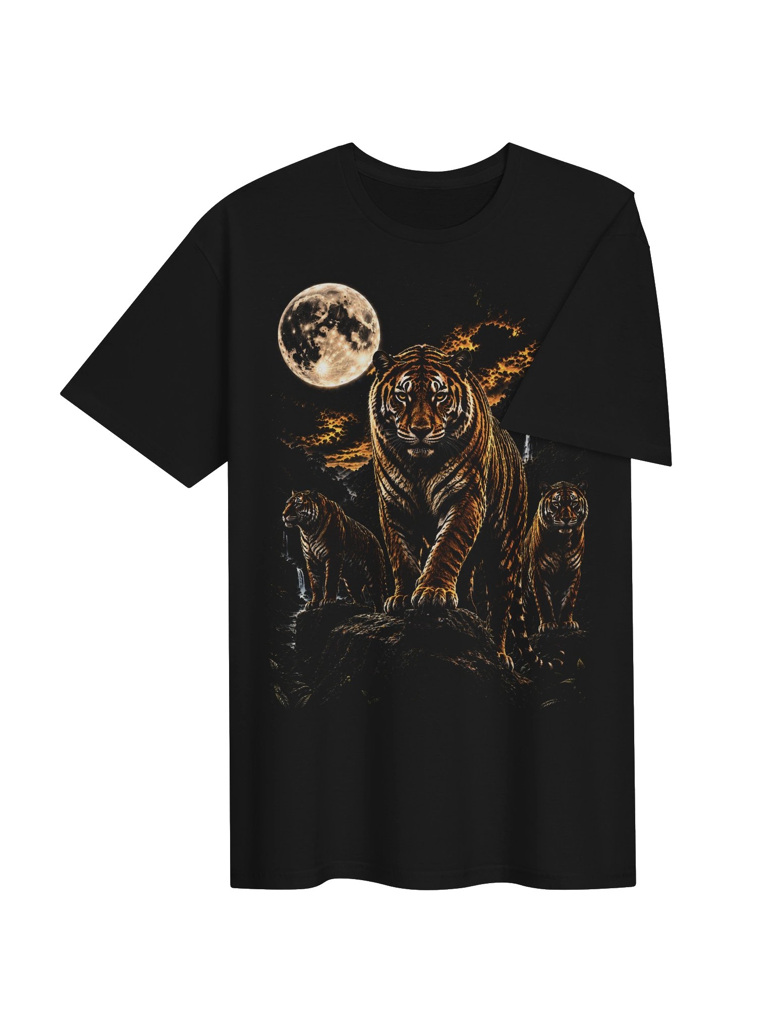 Bengal Tiger Howling Moon Tshirt | Legendary Wildlife Shirt product image (3)