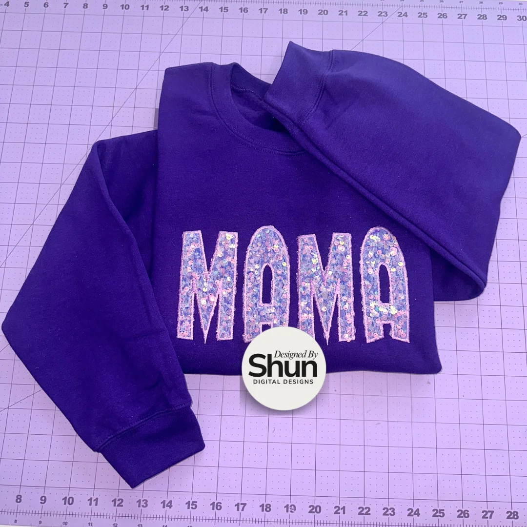 Mama Applique Embroidery Design product image (3)