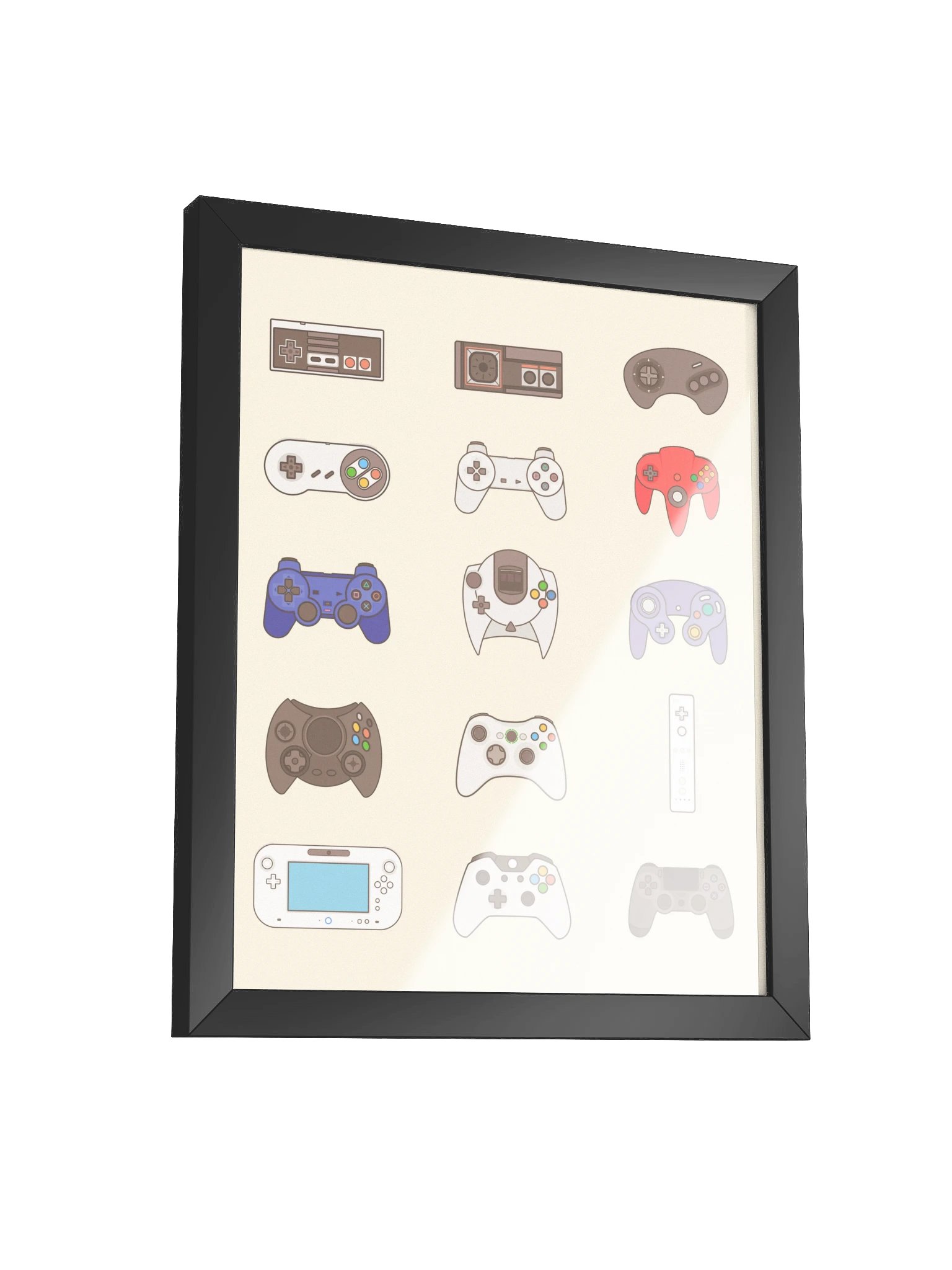 Retro Controllers (Beige) [11x14] | Framed product image (3)