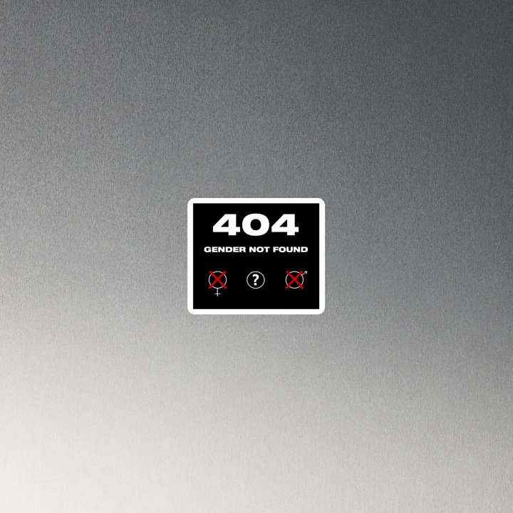 404 Gender Not Found Magnet product image (2)