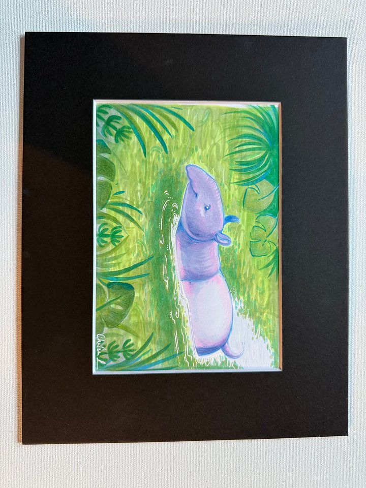 Tapir in the River Original Artwork product image (2)