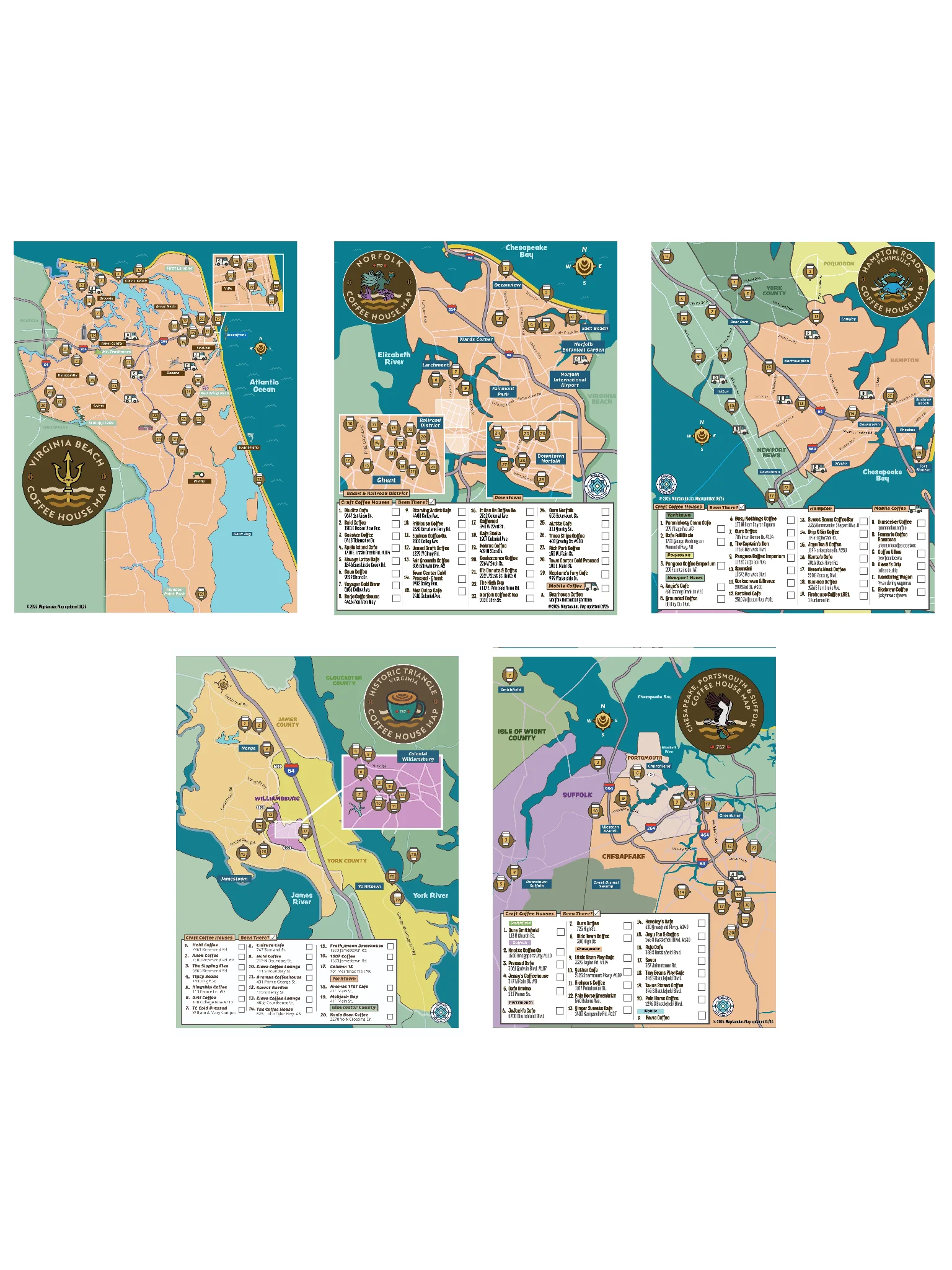 Hampton Roads Coffee House Map Bundle product image (1)