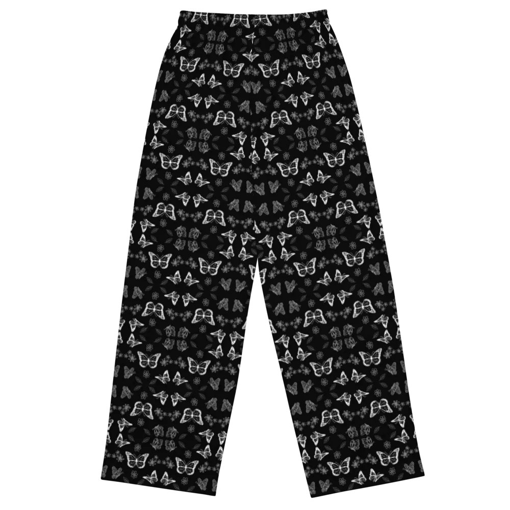 Butterflies Pattern Wide Leg Bottoms product image (2)