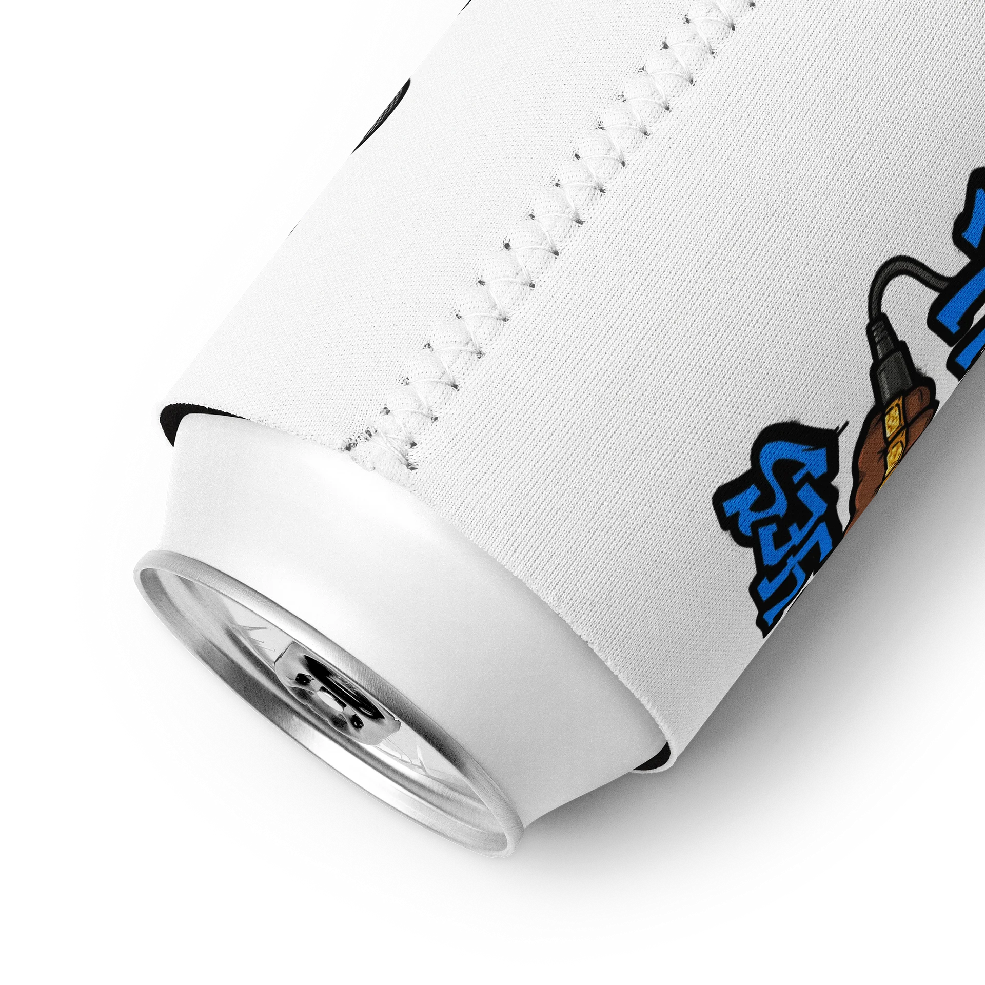 Yes Yes Y’all Hip Hop Can Cooler – White with Microphone Graffiti Graphic product image (9)