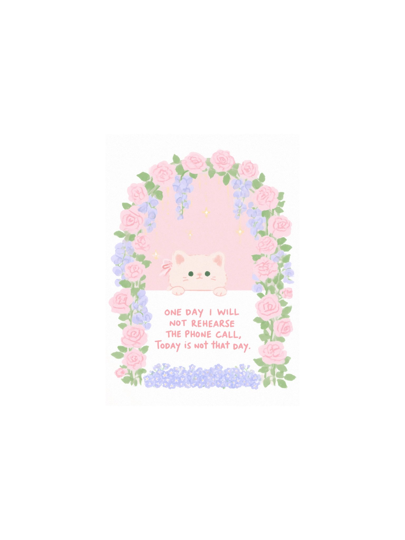 Cute Cat Rehearse the Phone Call Poster product image (3)