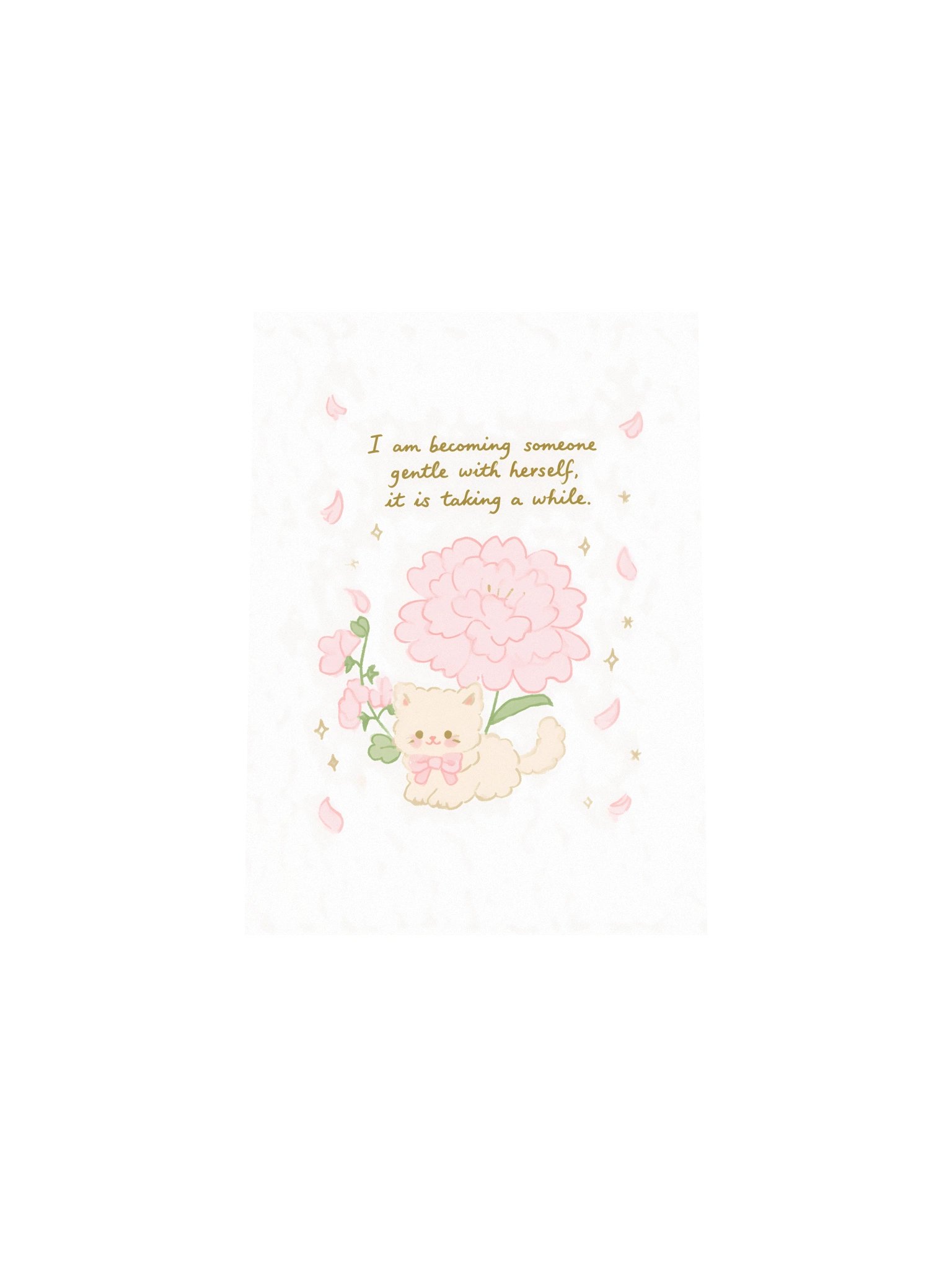 Gentle with Herself Cat Quote Poster product image (28)