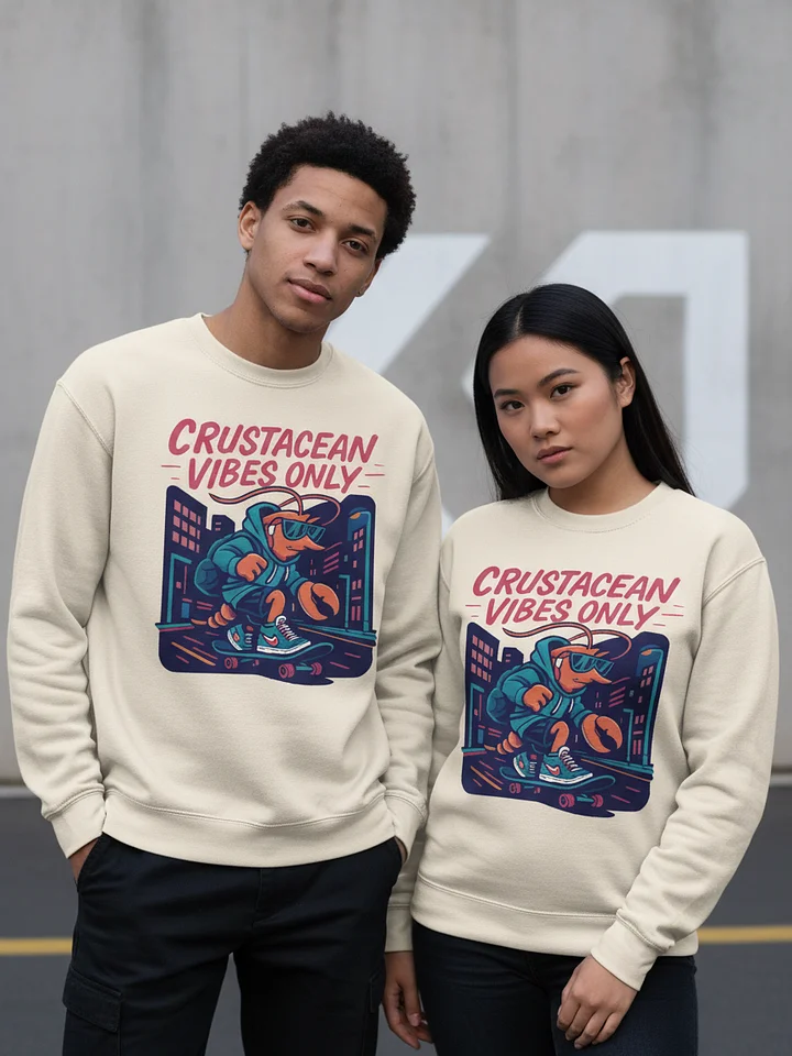 Crustacean Vibes Only Sweatshirt | Cool Lobster Streetwear Design Pullover product image (1)