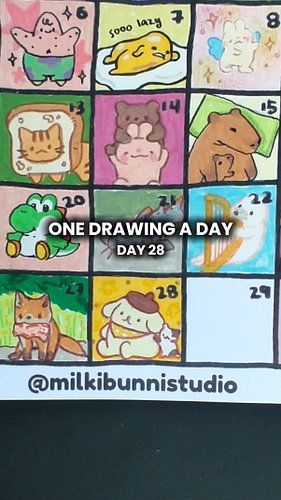 [Day 28] Pompompurin

It’s 3 days left to June, what should I draw tomorrow?

#artchallenge #doodleart #illustrationartist