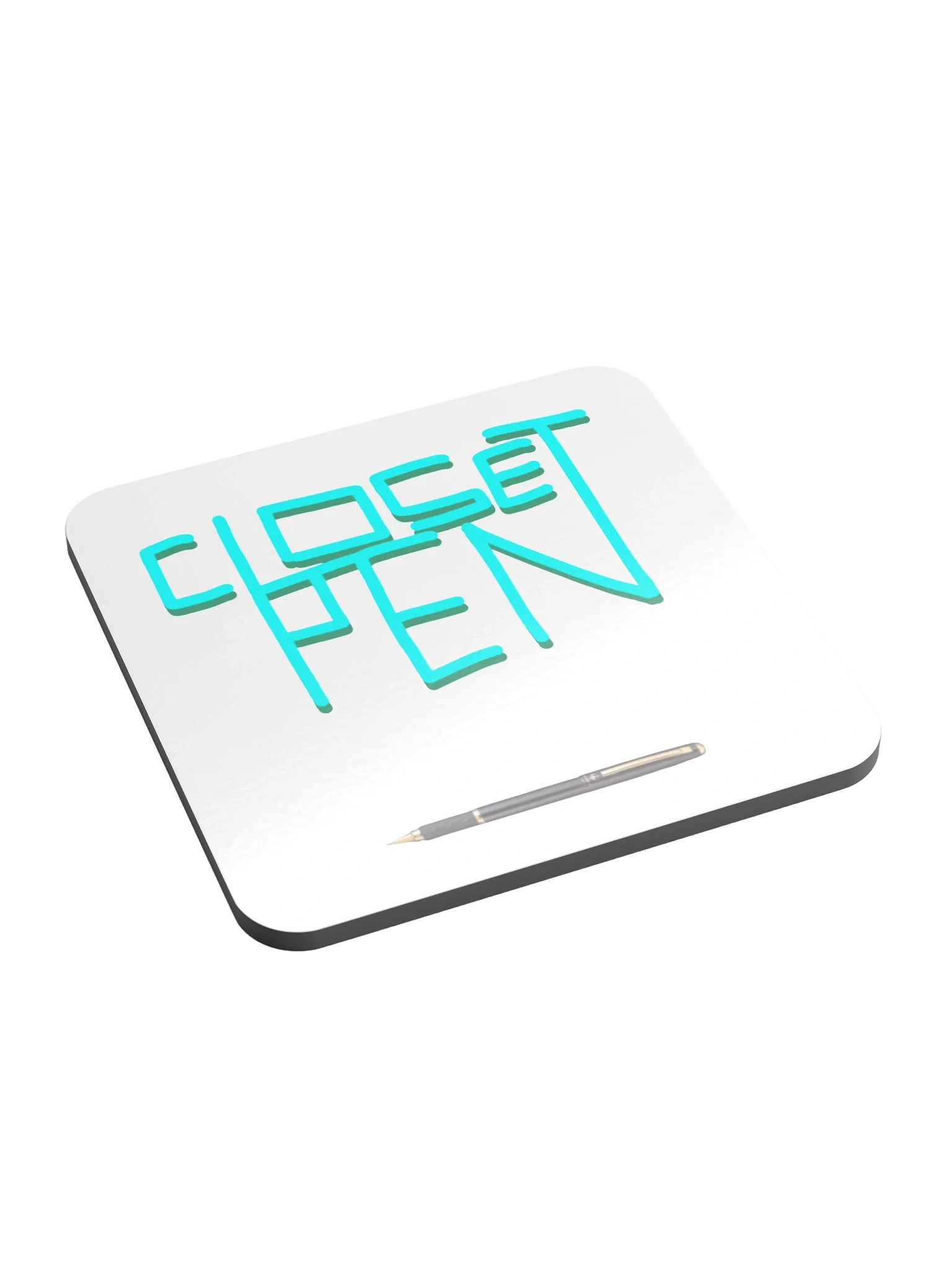 Closet Pen Logo Coaster product image (1)