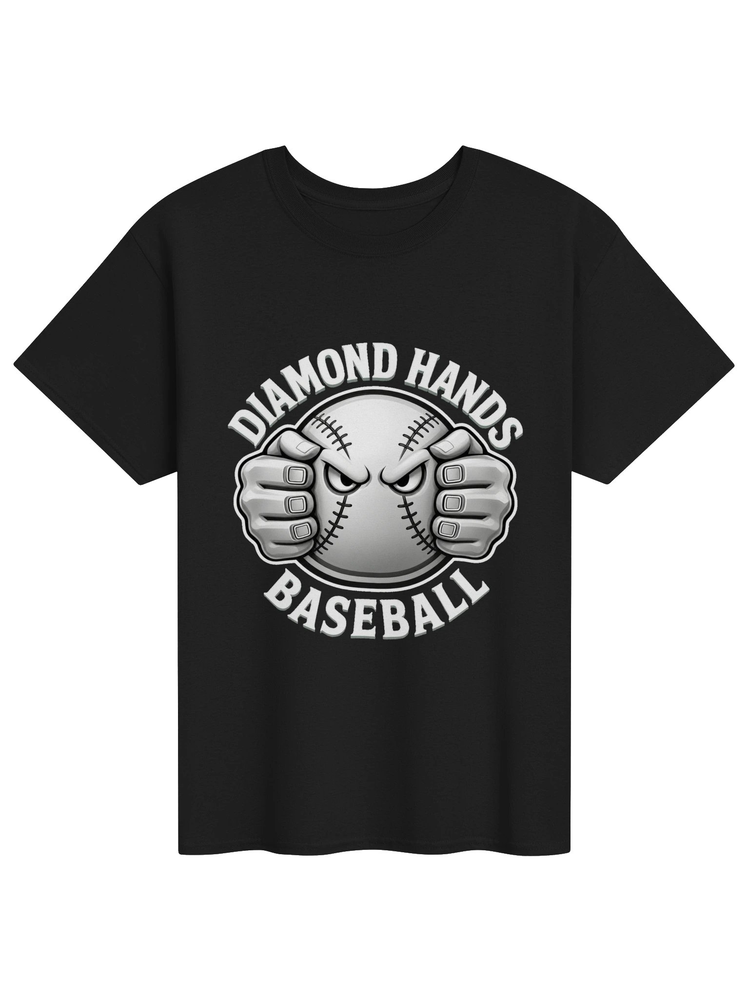 Diamond Hands Baseball Monochrome Tee product image (1)