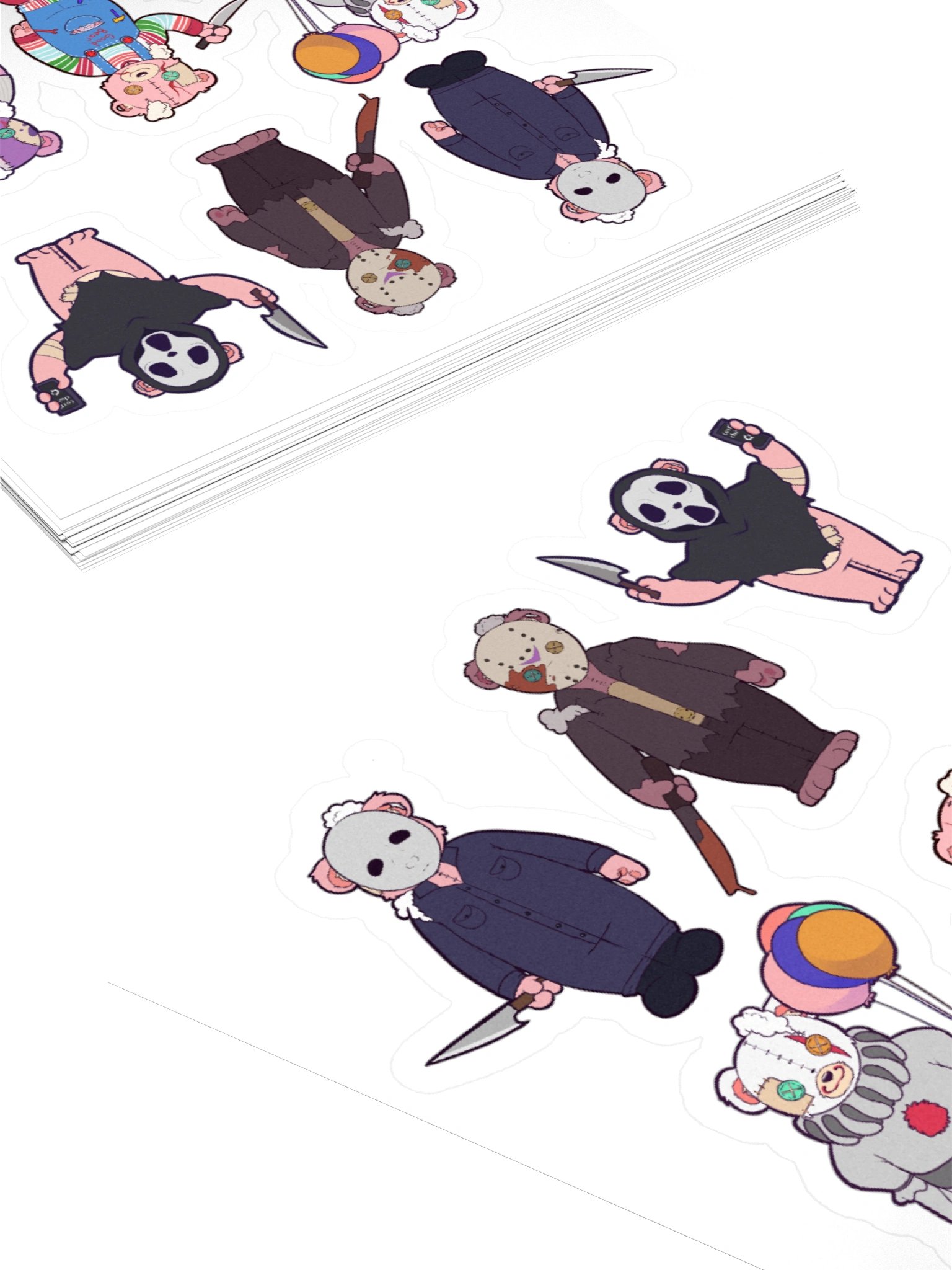 Anxiety Bear Scare Bear Stickers Halloween 2026 pt 5 product image (11)
