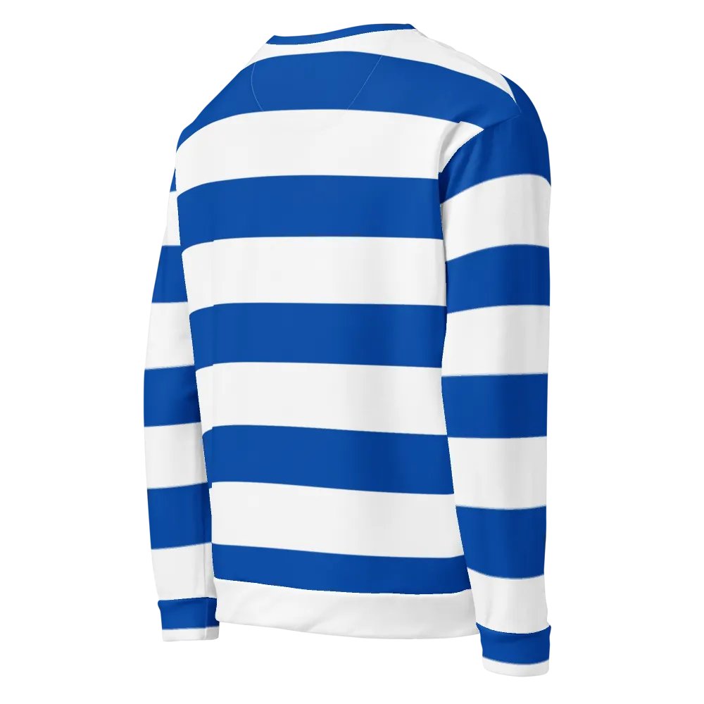 Cobalt Blue and White Striped Sweatshirt product image (4)