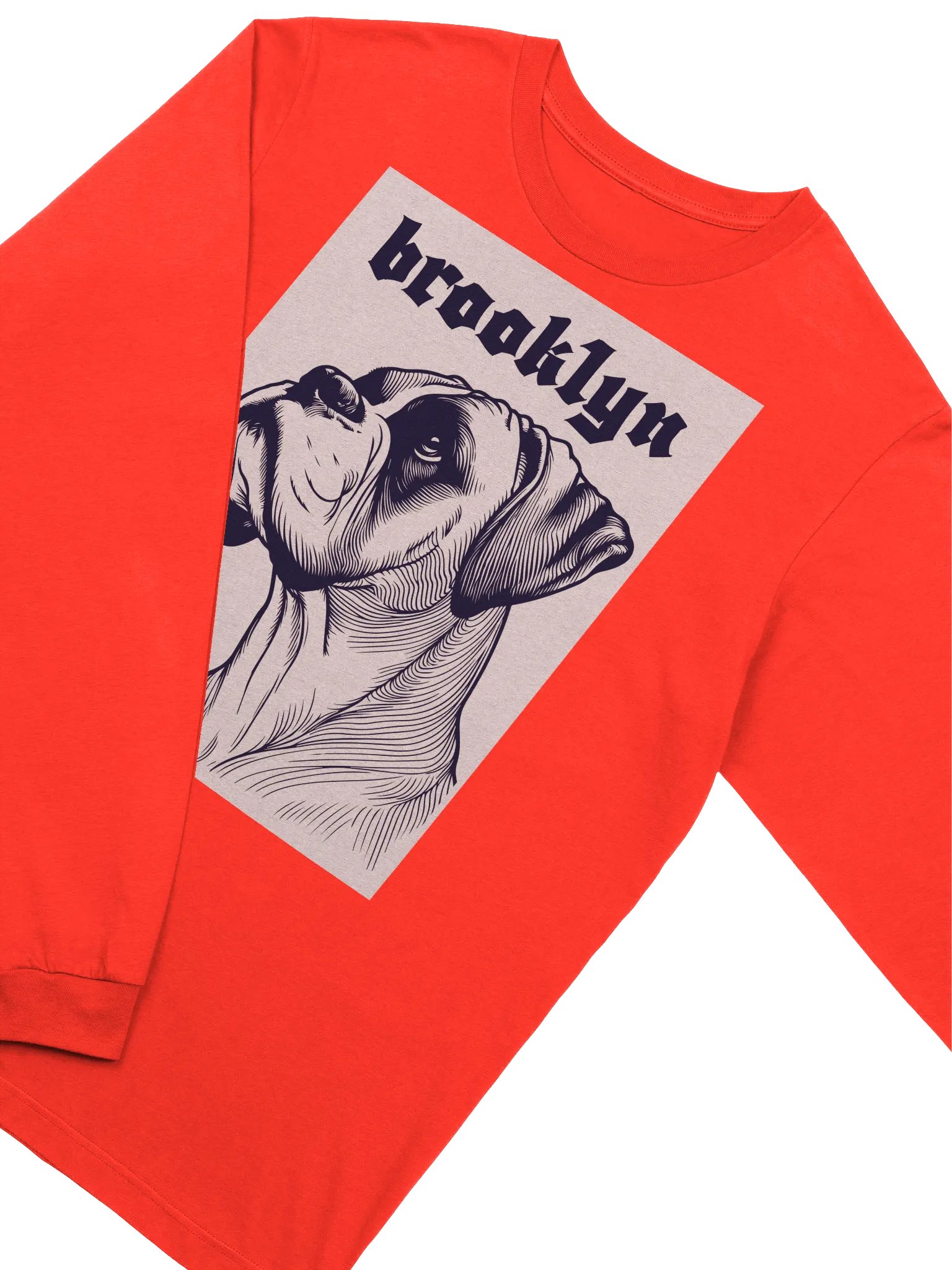 Brooklyn Boxer Dog Bella+Canvas Supersoft Unisex long sleeve t-shirt product image (19)
