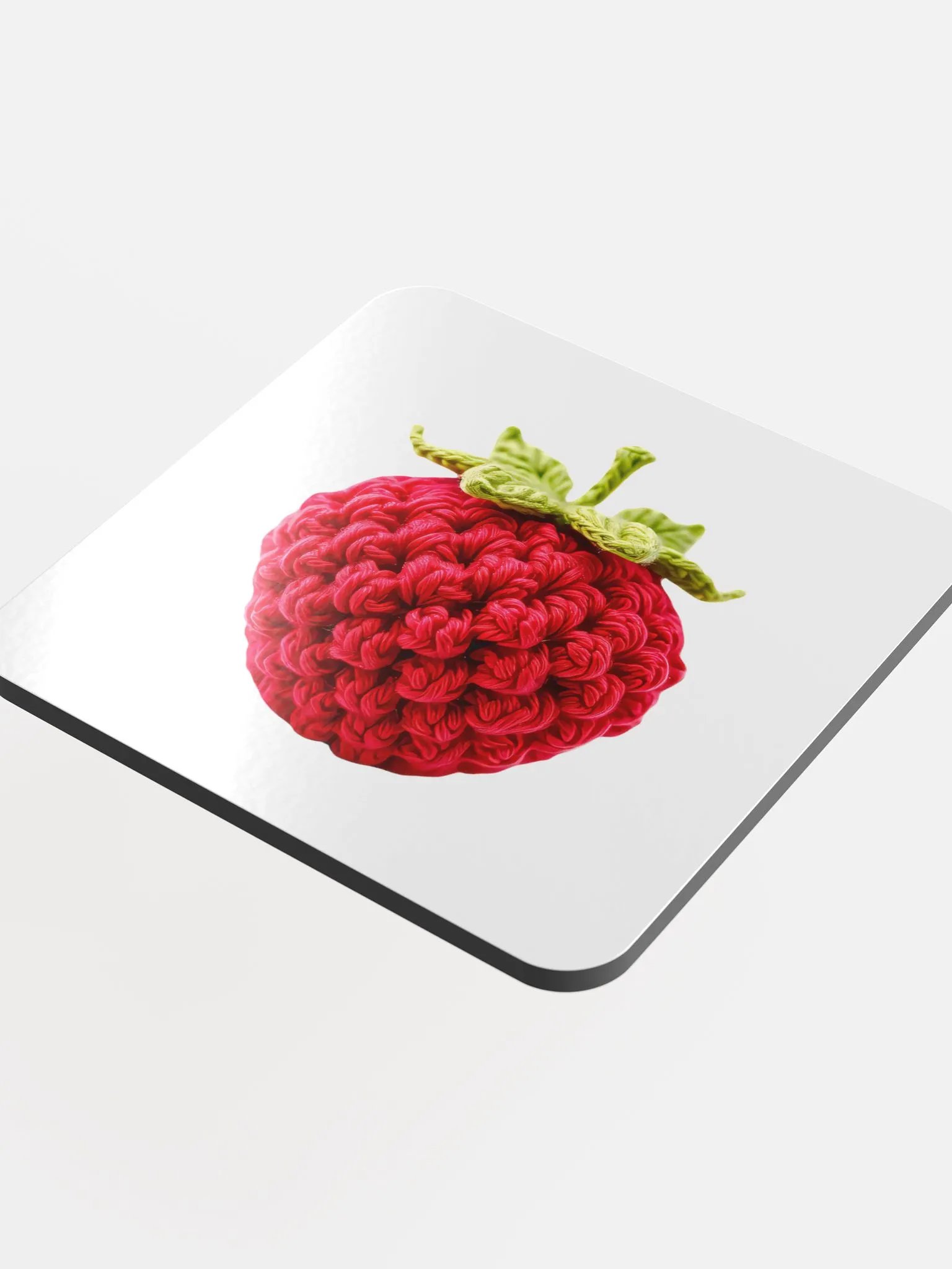 CozyAvocado Glossed Cork Coaster Raspberry #1 product image (4)