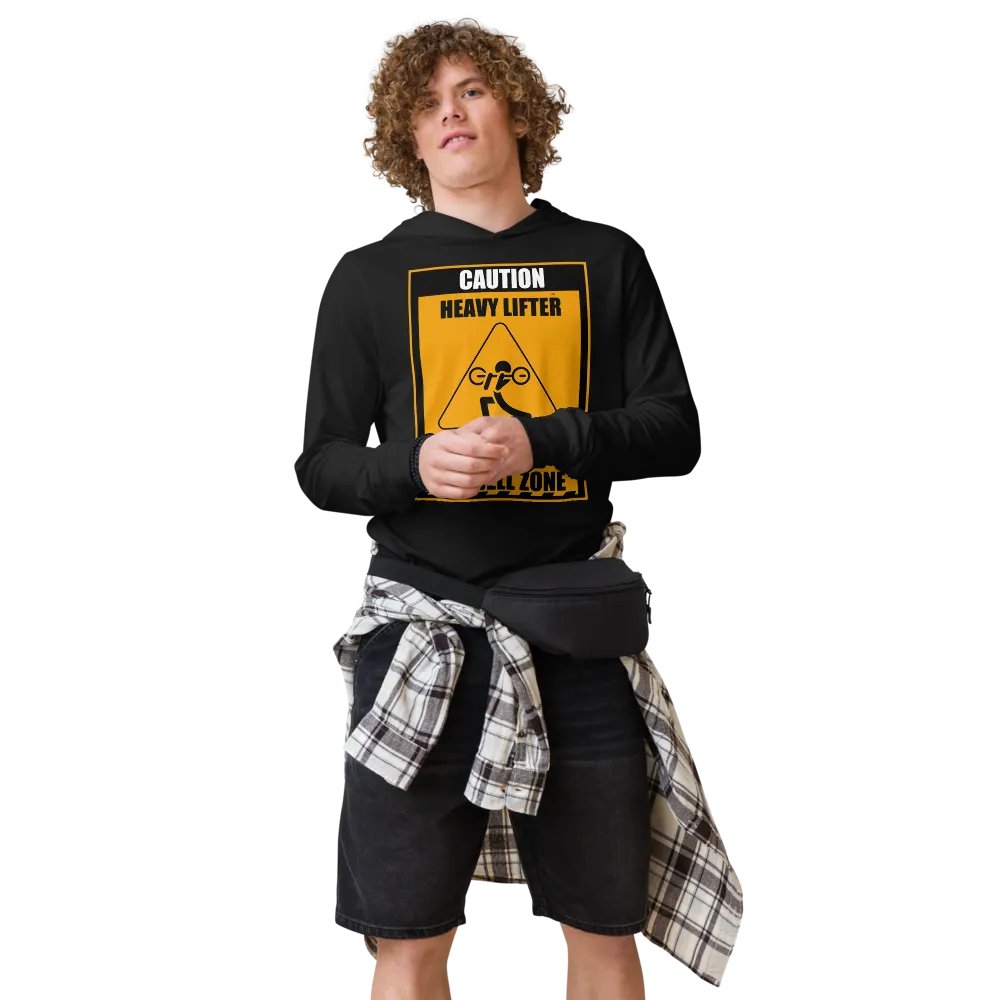 Caution Heavy Lifter Ahead Unisex Hooded Tee product image (5)