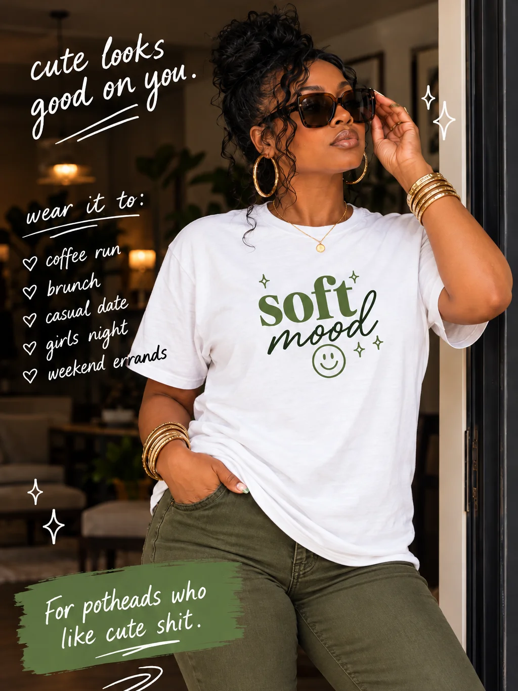 Soft Mood Graphic T-Shirt | Pretty Pothead product image (1)