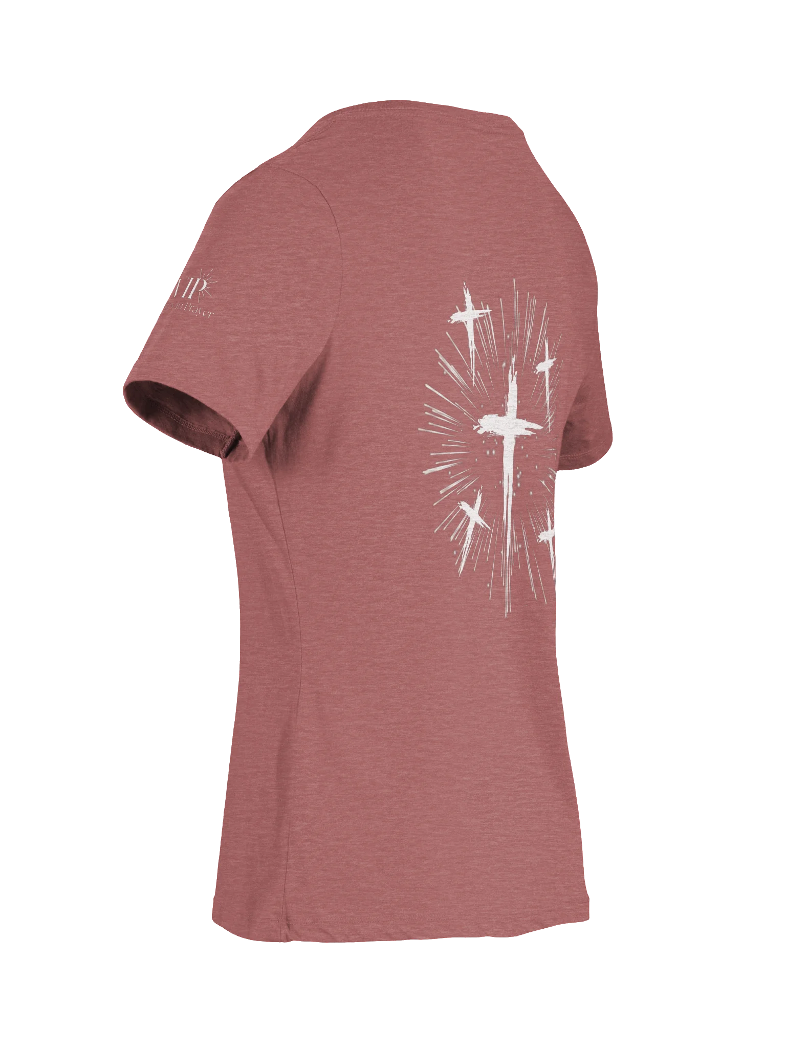 VIP Victory in Prayer Relaxed All Around Cross Womens V-Neck Tee product image (56)