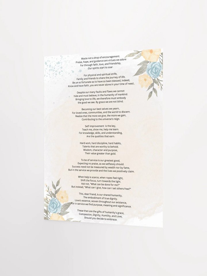 Dignity Poem Poster 2 of 2 product image (4)