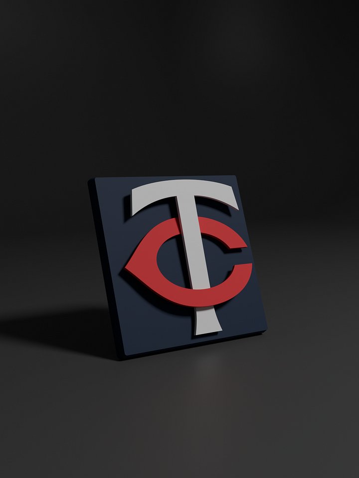Minnesota Twins 3D Printed Floating Logo Sign (Digital File Only) product image (1)