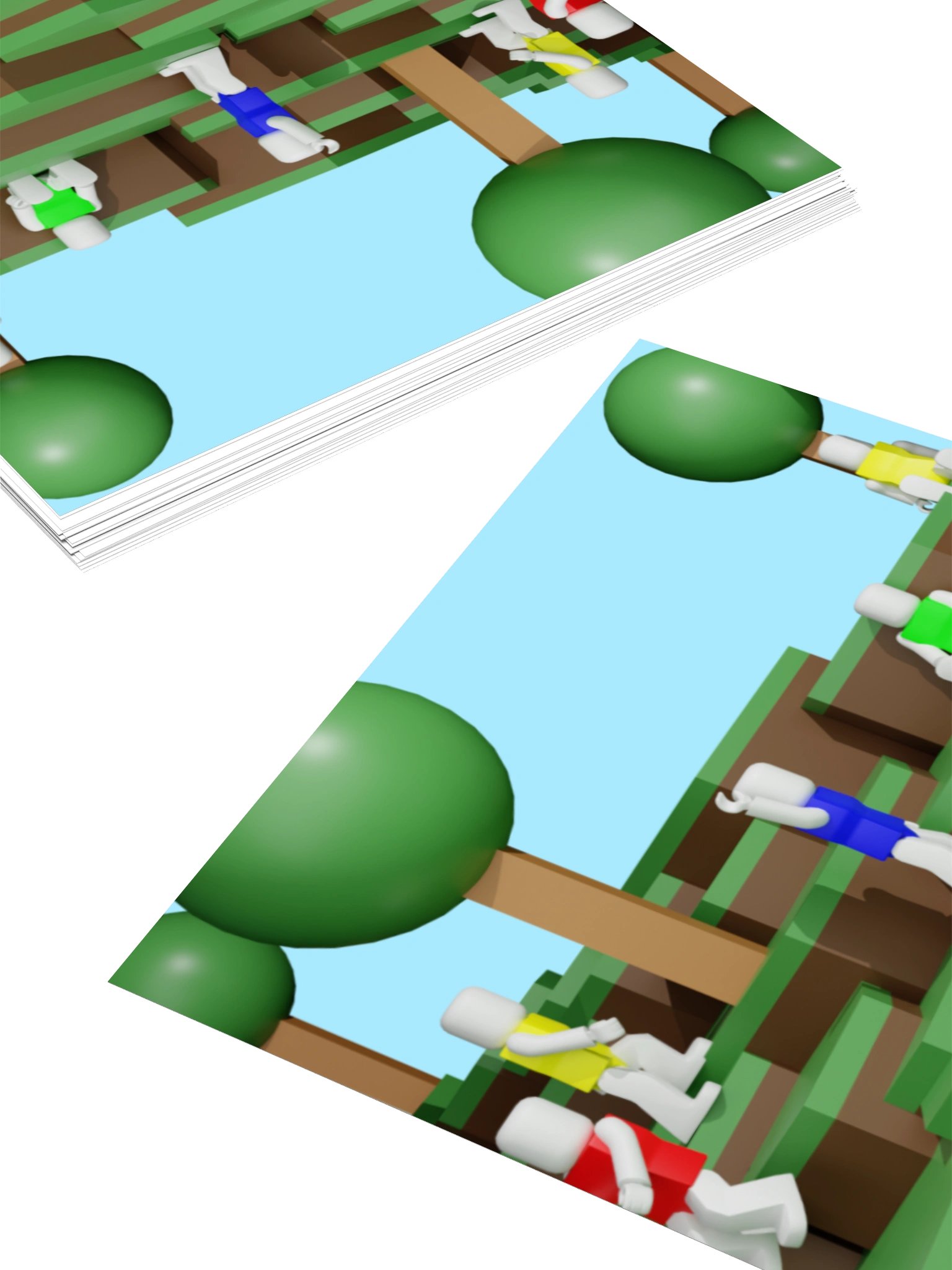 Blocky Landscape Kiss Cut Stickers product image (15)