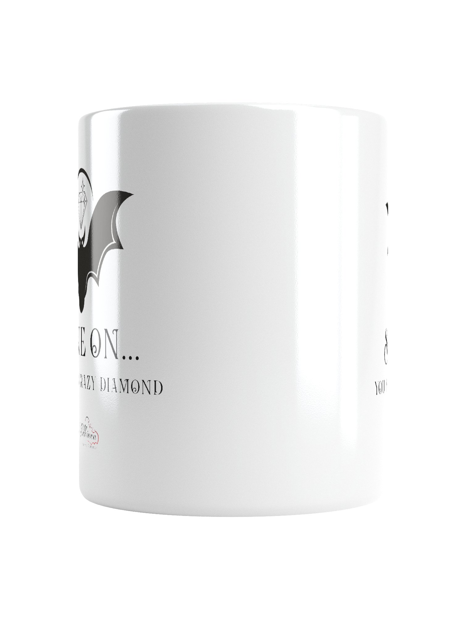 Cute Cartoon Bat Duo White Glossy Mug product image (16)