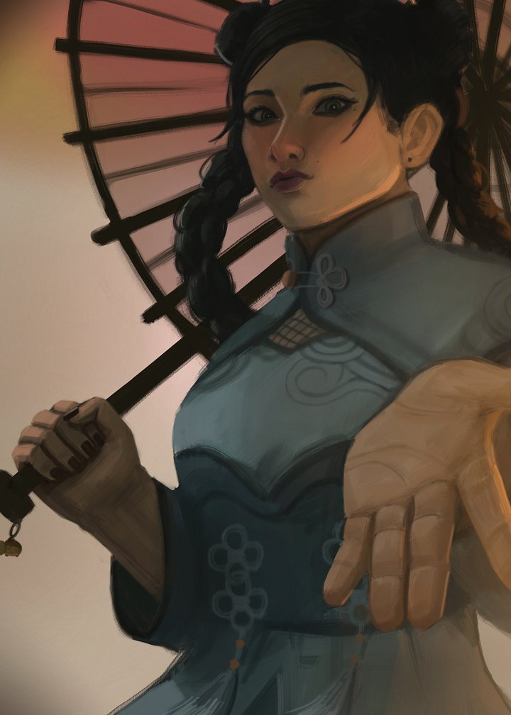 Girl with umbrella THE FINALS Matte art poster product image (1)