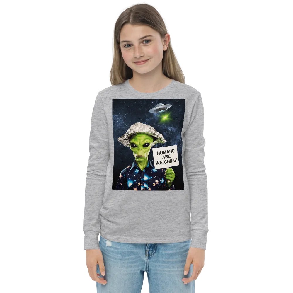 Alien Watcher Youth Long Sleeve T-Shirt Bella+Canvas (Kid's) product image (3)