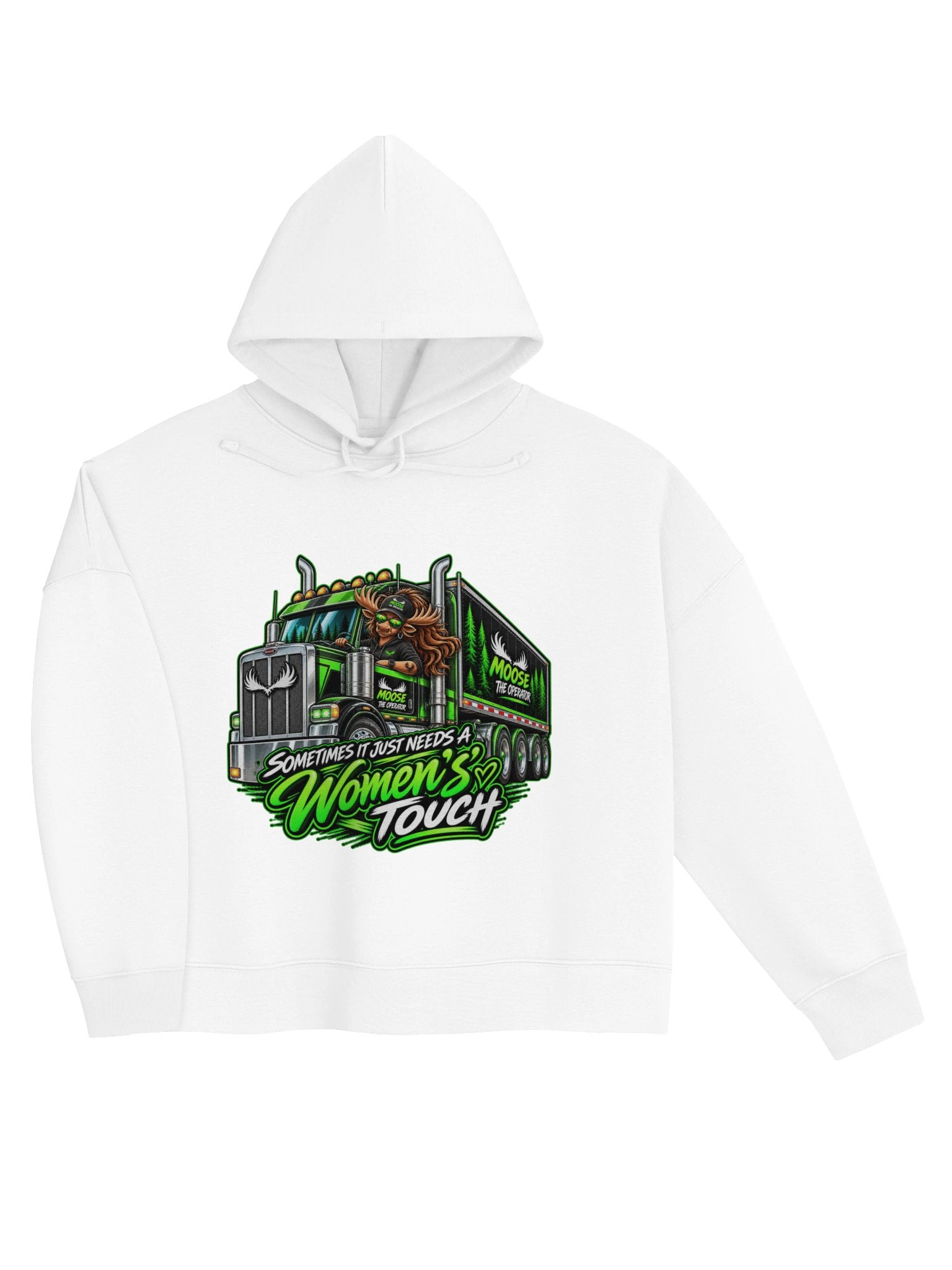 Moose Women's Touch Semi Truck Organic Hoodie product image (9)