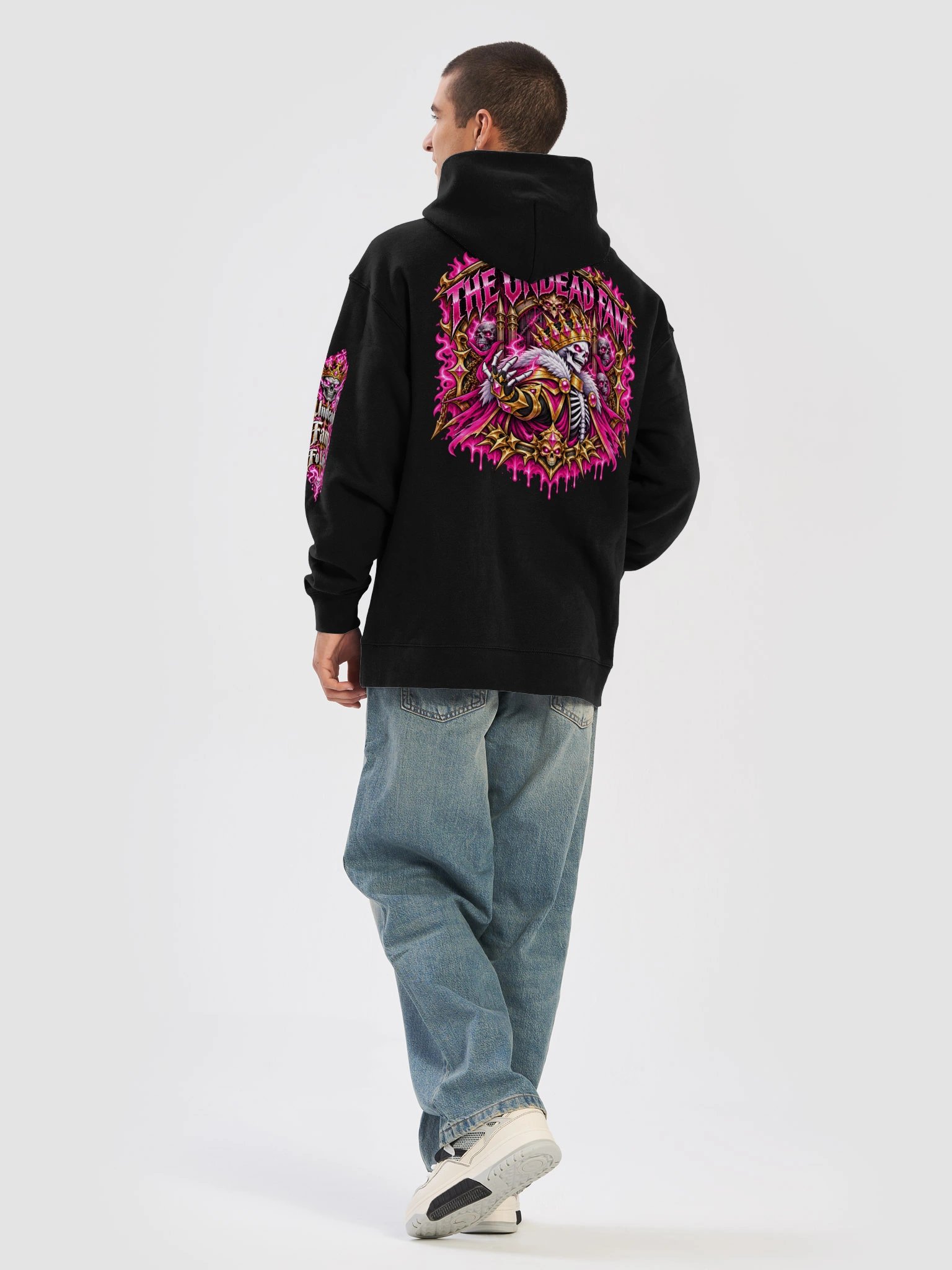 Undead and Unbothered Hoodie (Pink) product image (6)